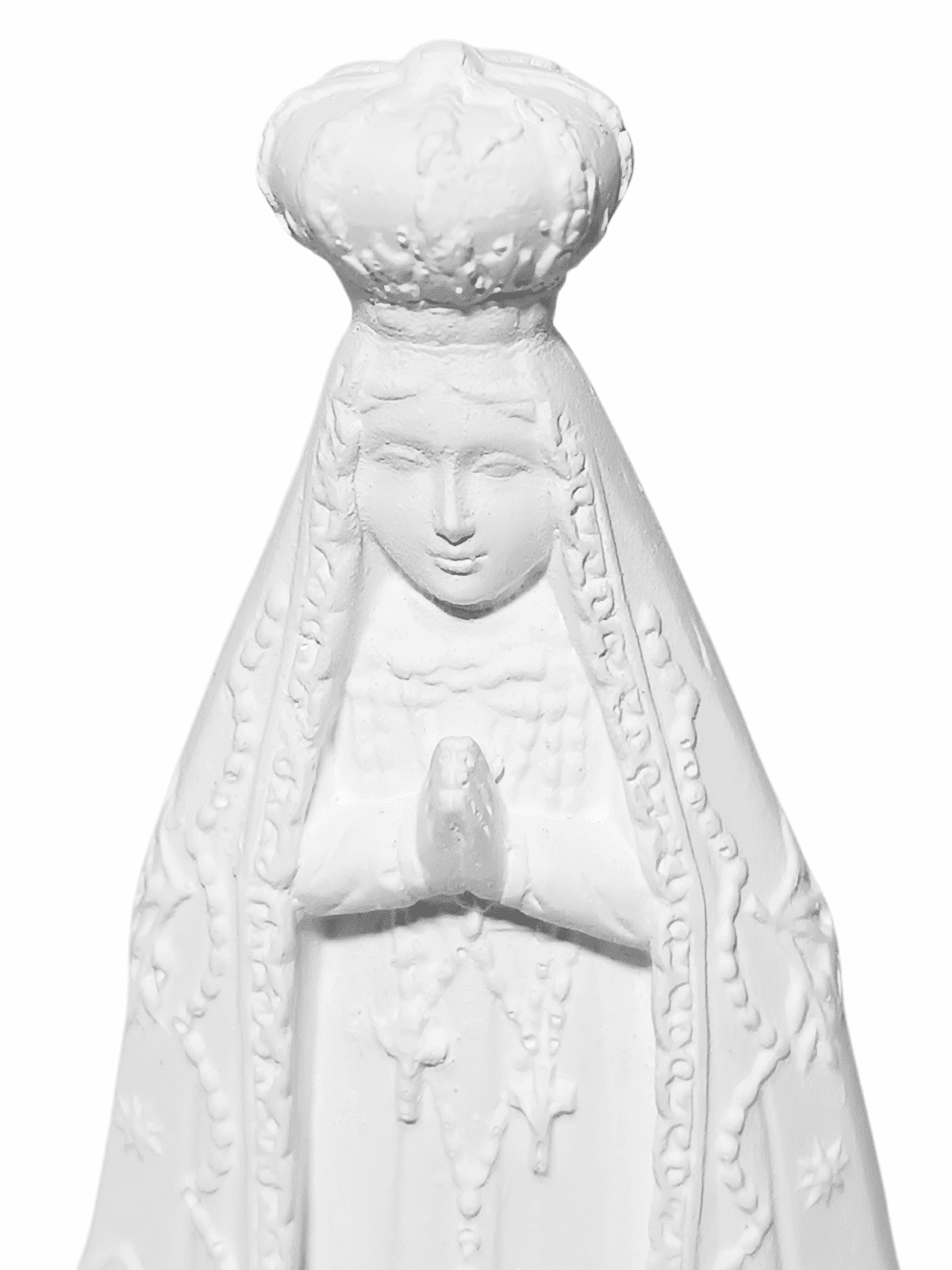 Nossa Senhora Aparecida Bandeira 10cm Gesso Cru Retocado - Imagem 2