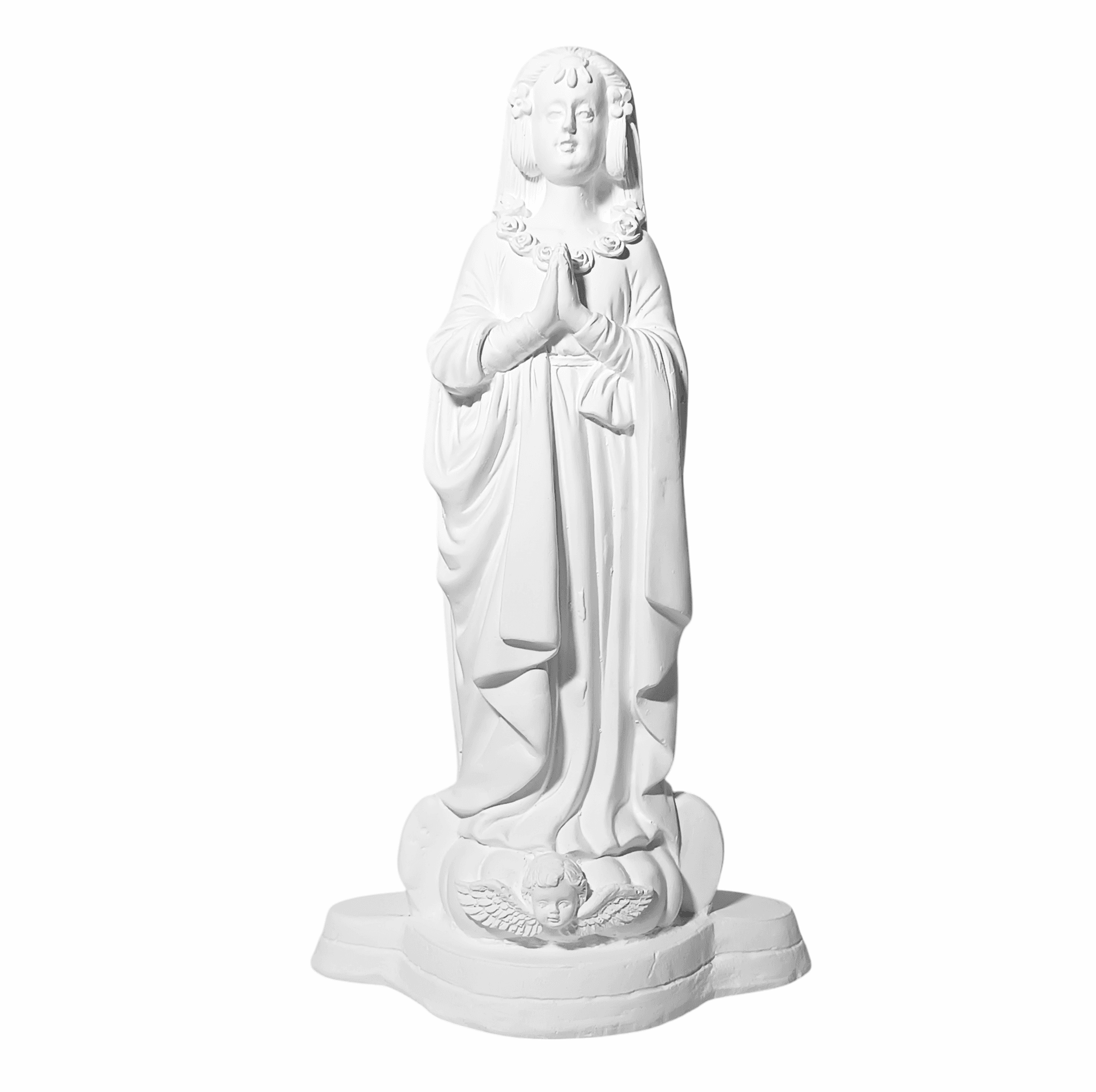 Nossa Senhora Aparecida Fac-Símile 25cm Gesso Cru Retocado