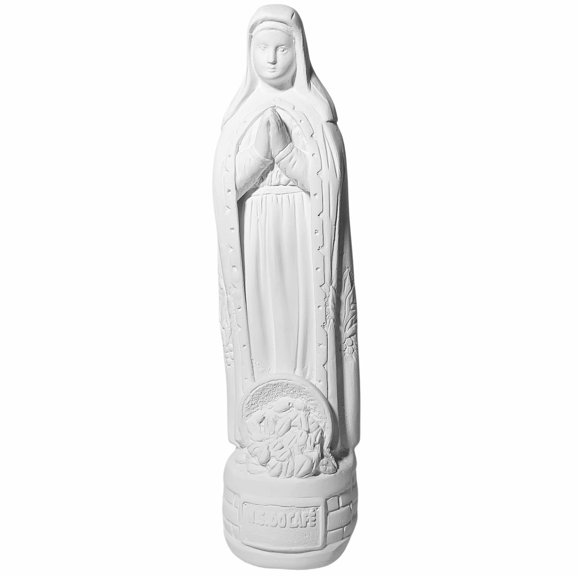 Nossa Senhora do Café 30cm Gesso Cru Retocado
