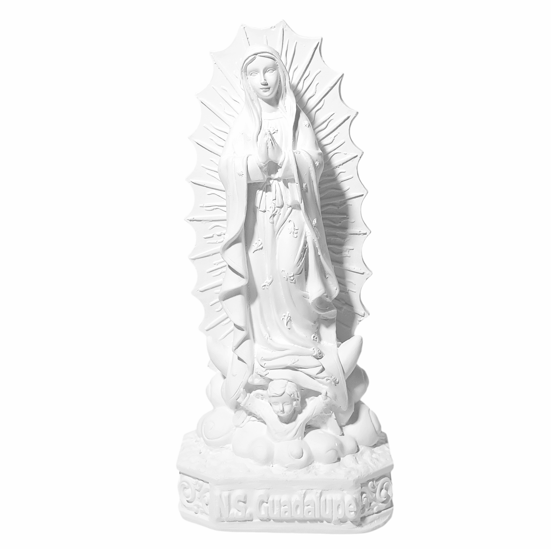 Nossa Senhora Guadalupe 20cm Gesso Cru Retocado