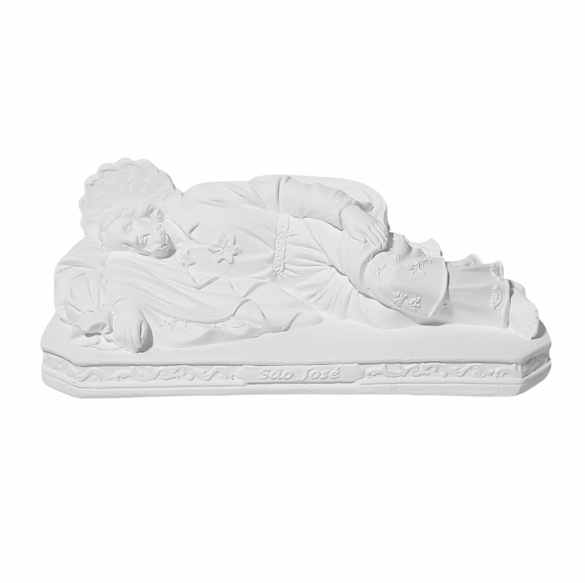 São José Dormindo 20cm Gesso Cru Retocado