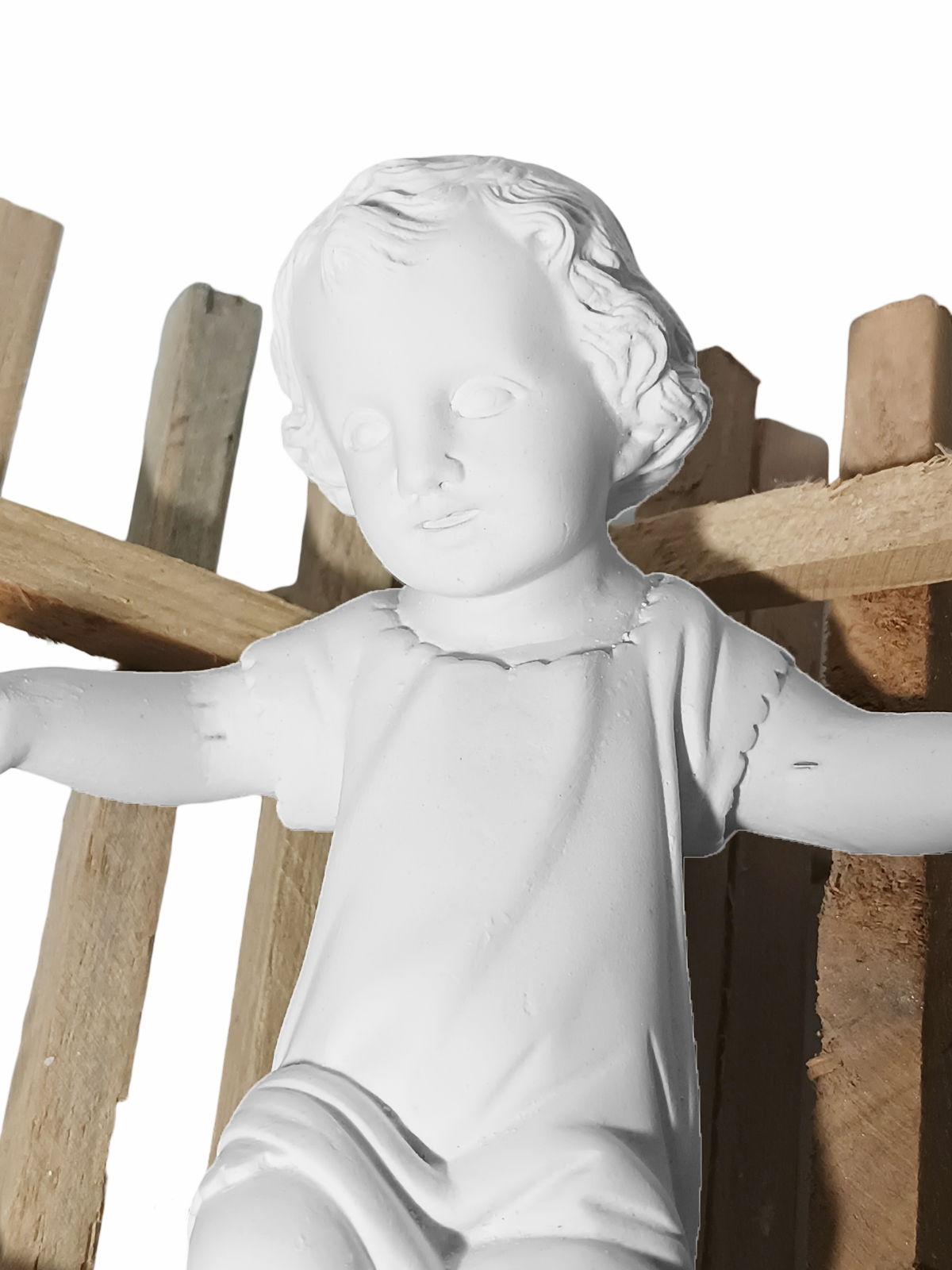 Menino Jesus 20cm Gesso Cru Retocado - Imagem 5