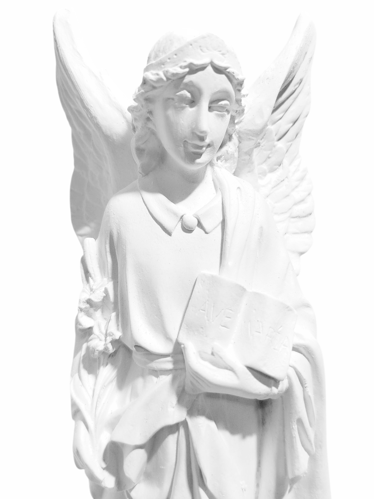 São Gabriel Arcanjo 20cm Gesso Cru Retocado - Imagem 2