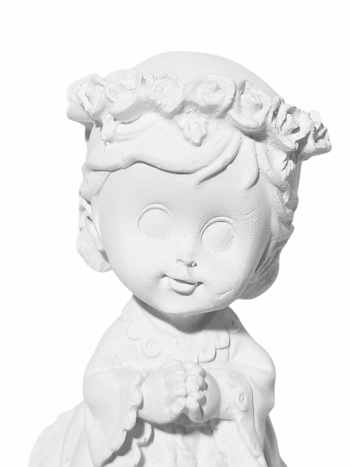 Menina Infantil 10cm Gesso Cru Retocado - Imagem 2