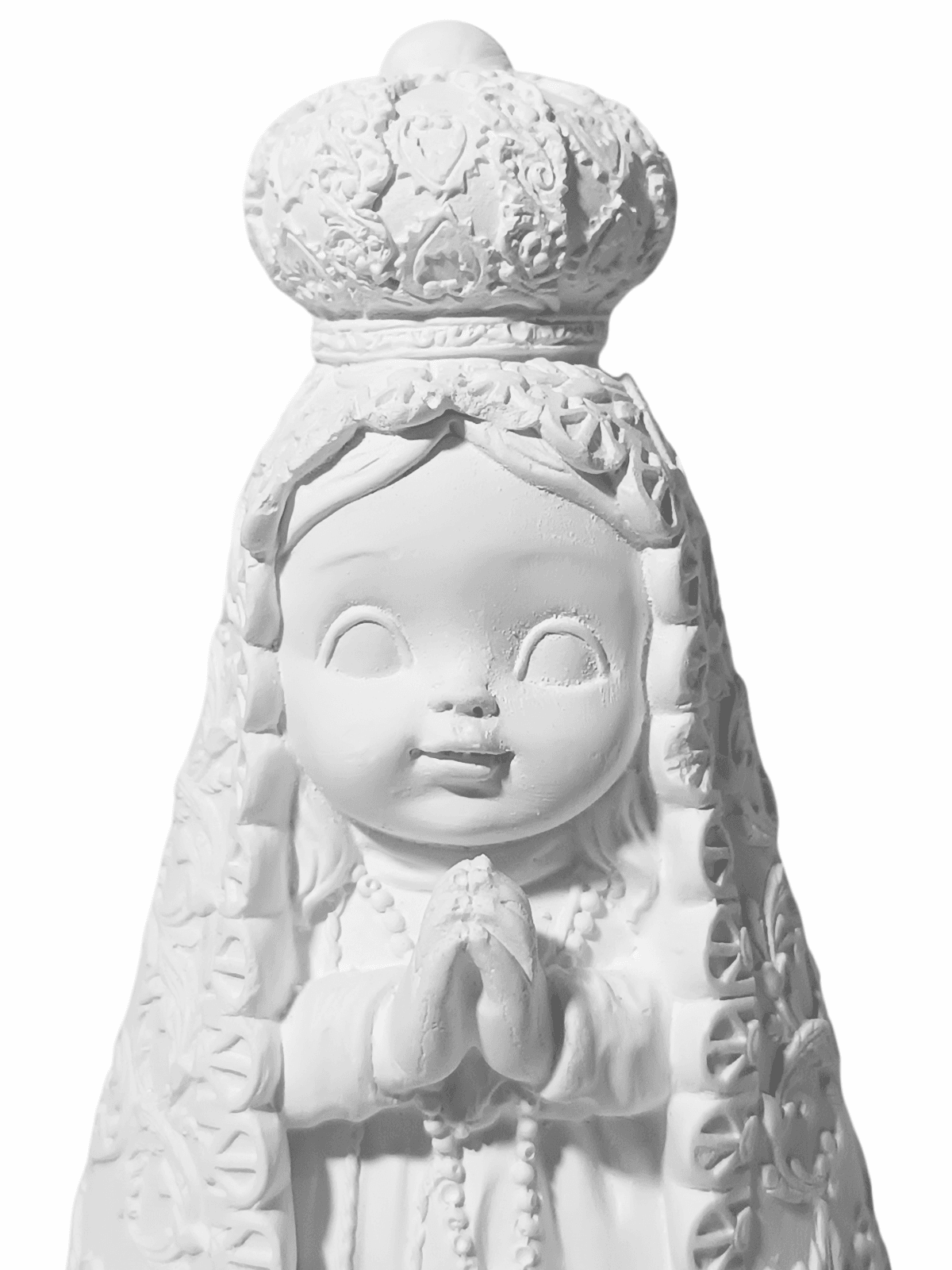 Nossa Senhora Aparecida Baby 20cm Gesso Cru Retocado - Imagem 2