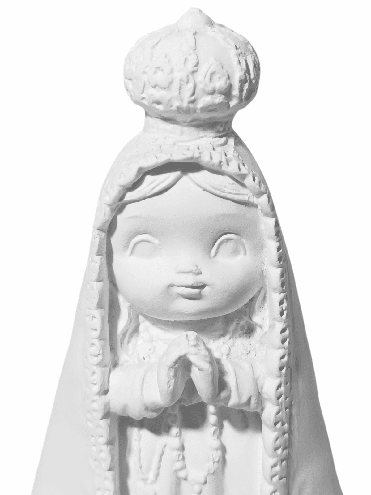 Nossa Senhora Aparecida Baby Lisa 15cm Gesso Cru Retocado - Imagem 2