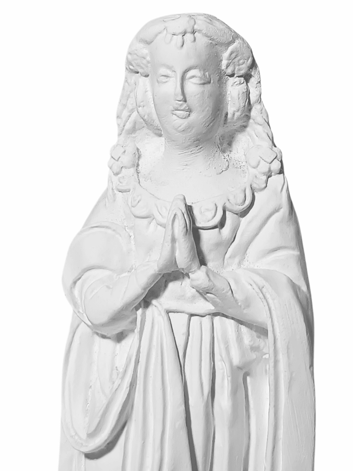 Nossa Senhora Aparecida Fac-Símile 15cm Gesso Cru Retocado - Imagem 2