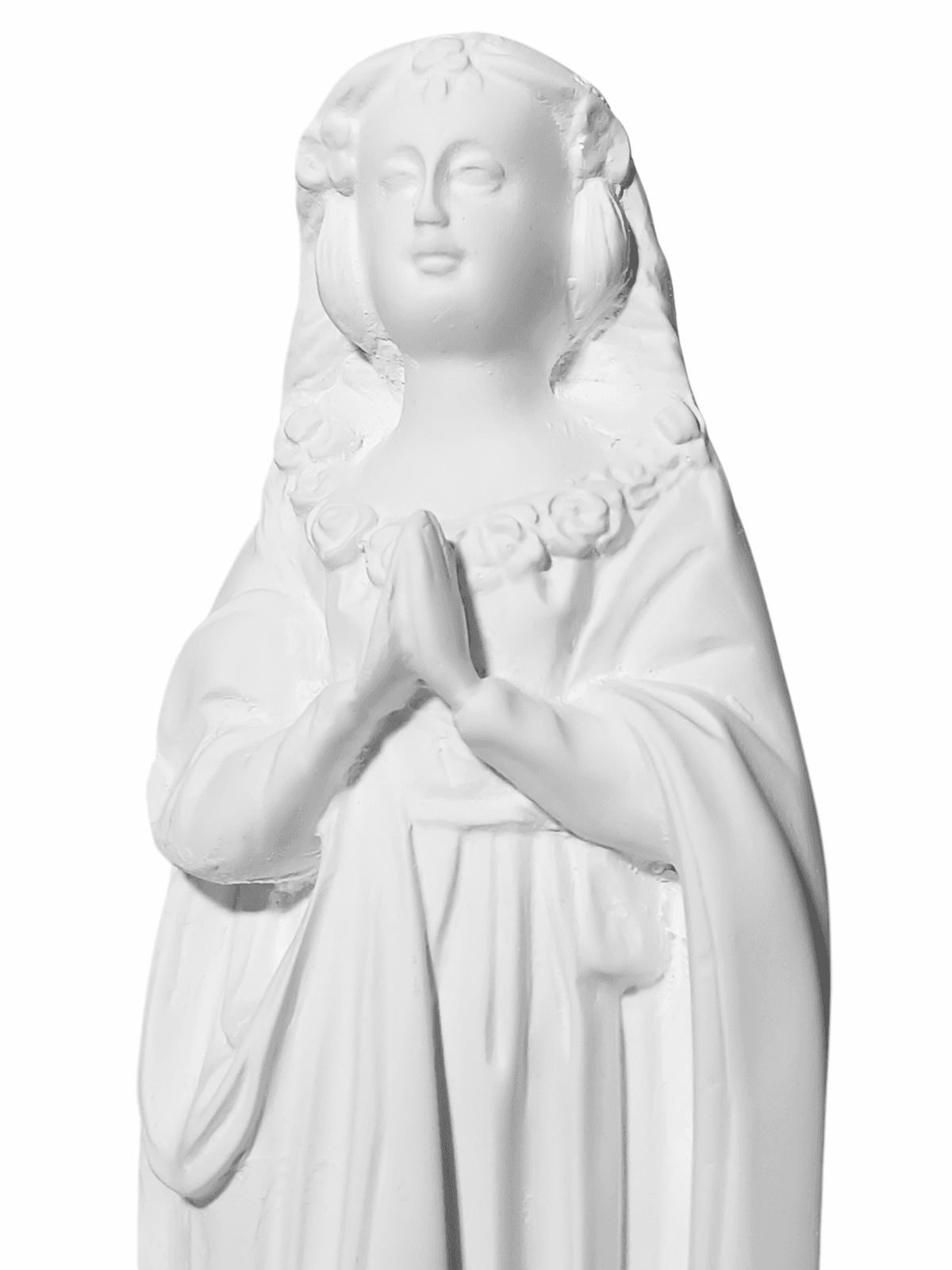 Nossa Senhora Aparecida Fac-Símile 20cm Gesso Cru Retocado - Imagem 2
