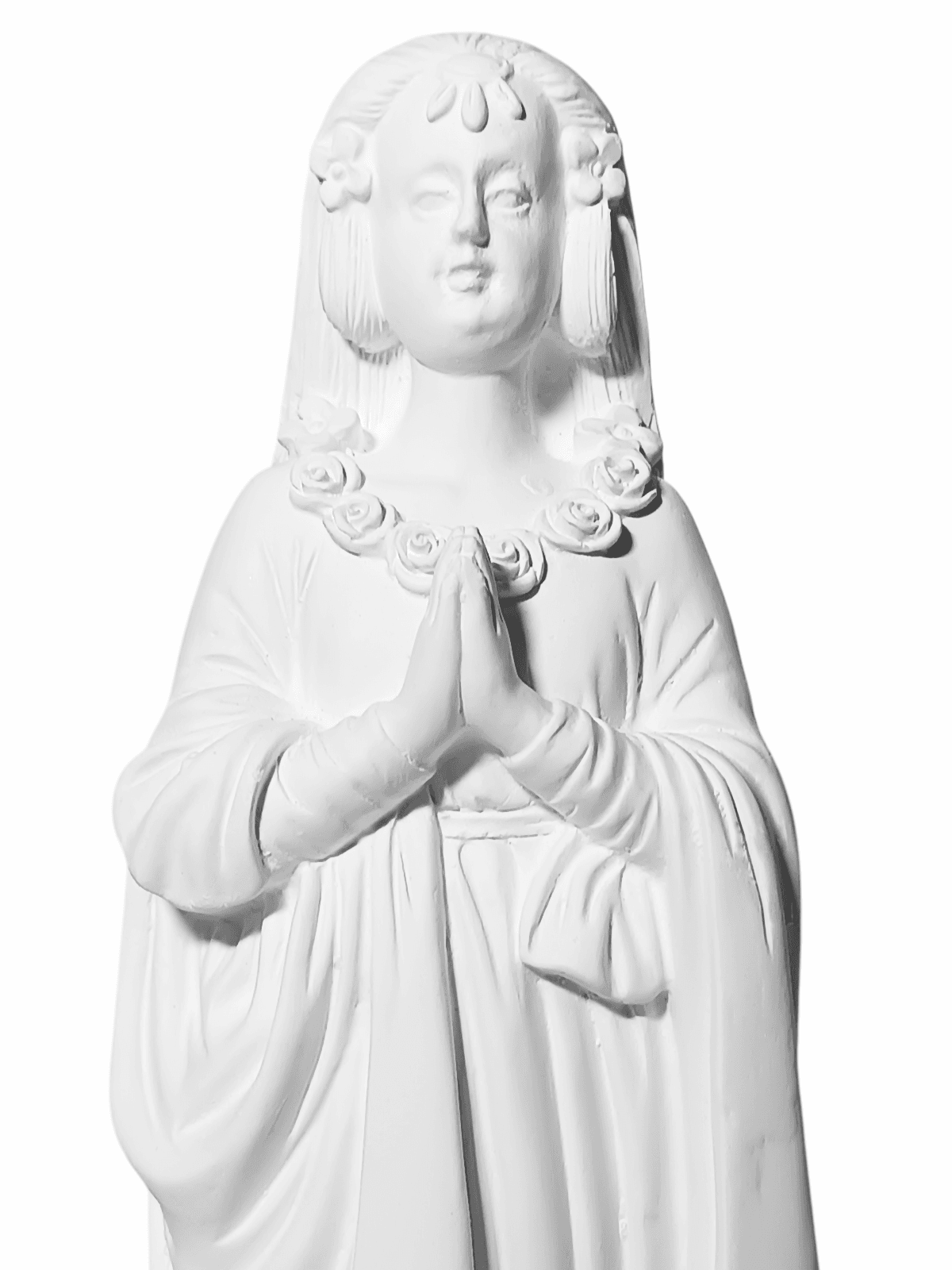 Nossa Senhora Aparecida Fac-Símile 25cm Gesso Cru Retocado - Imagem 2