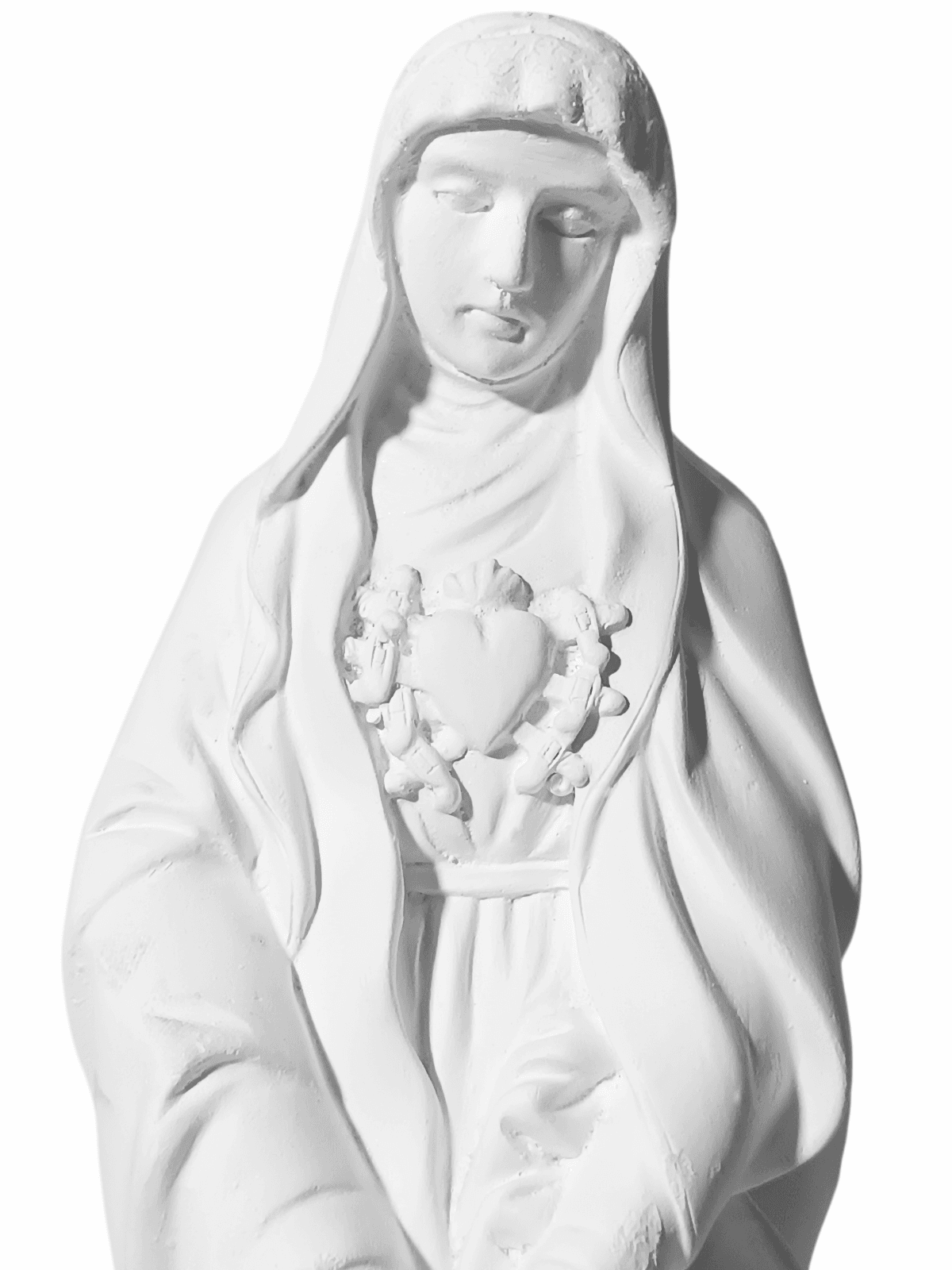 Nossa Senhora das Dores 20cm Gesso Cru Retocado - Imagem 2