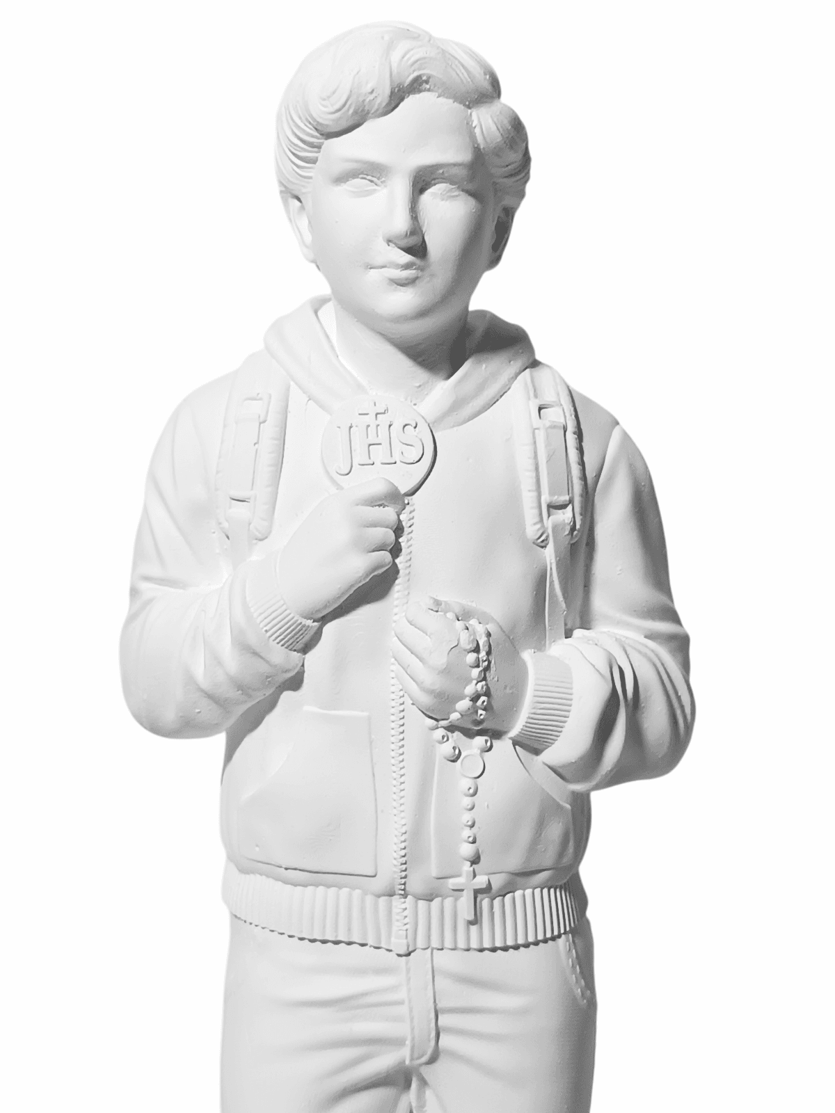 Beato Carlo Acutis 20cm Gesso Cru Retocado - Imagem 2