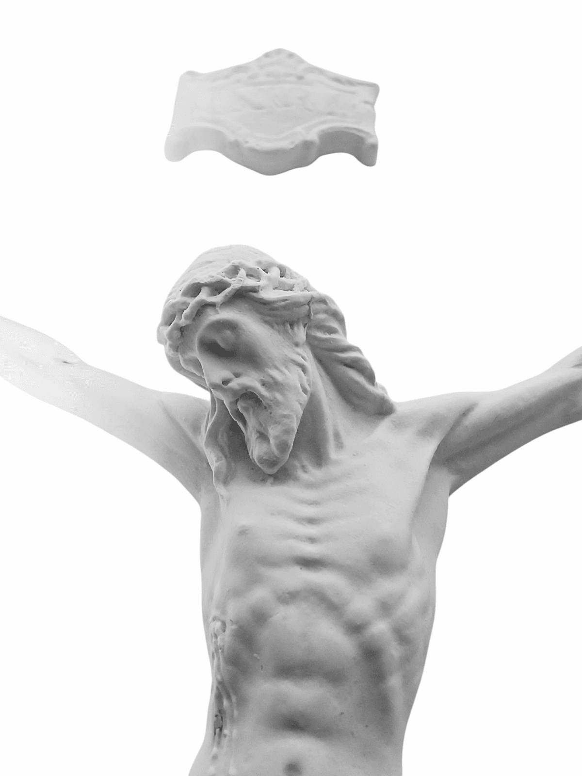 Cristo para Cruz 30cm Gesso Cru Retocado - Imagem 2