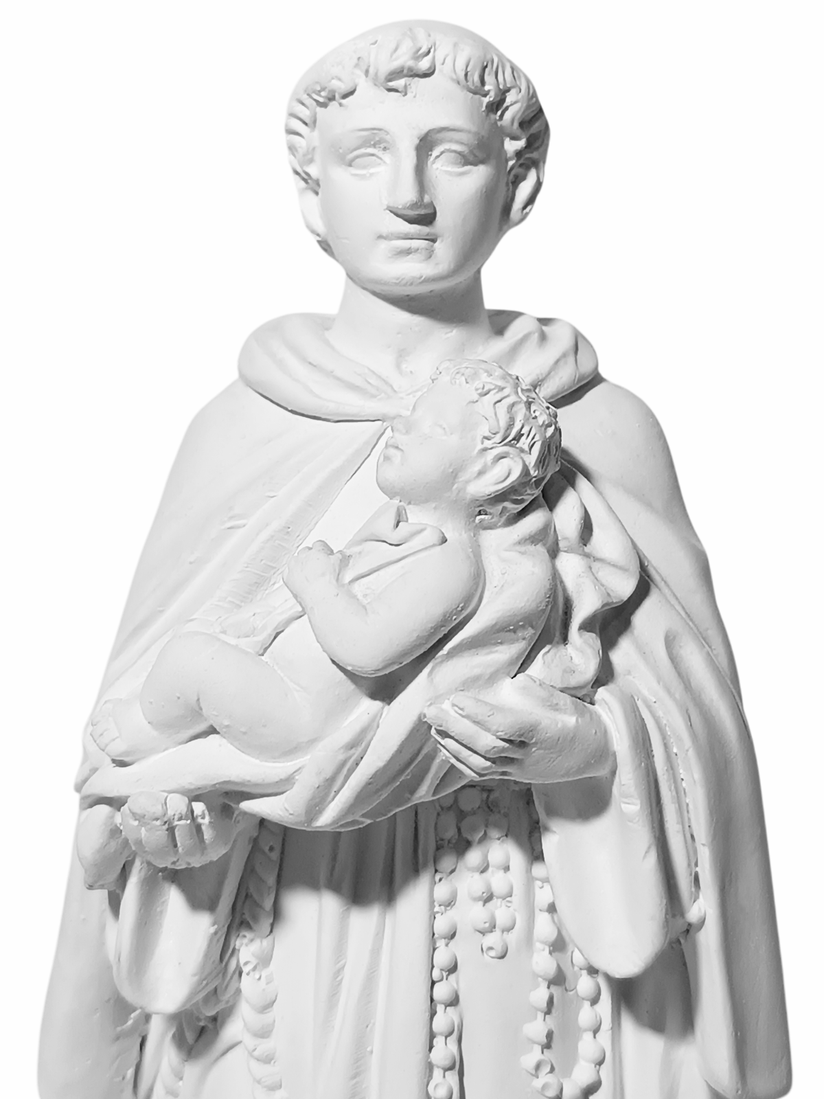 São Benedito 20cm Gesso Cru Retocado - Imagem 2