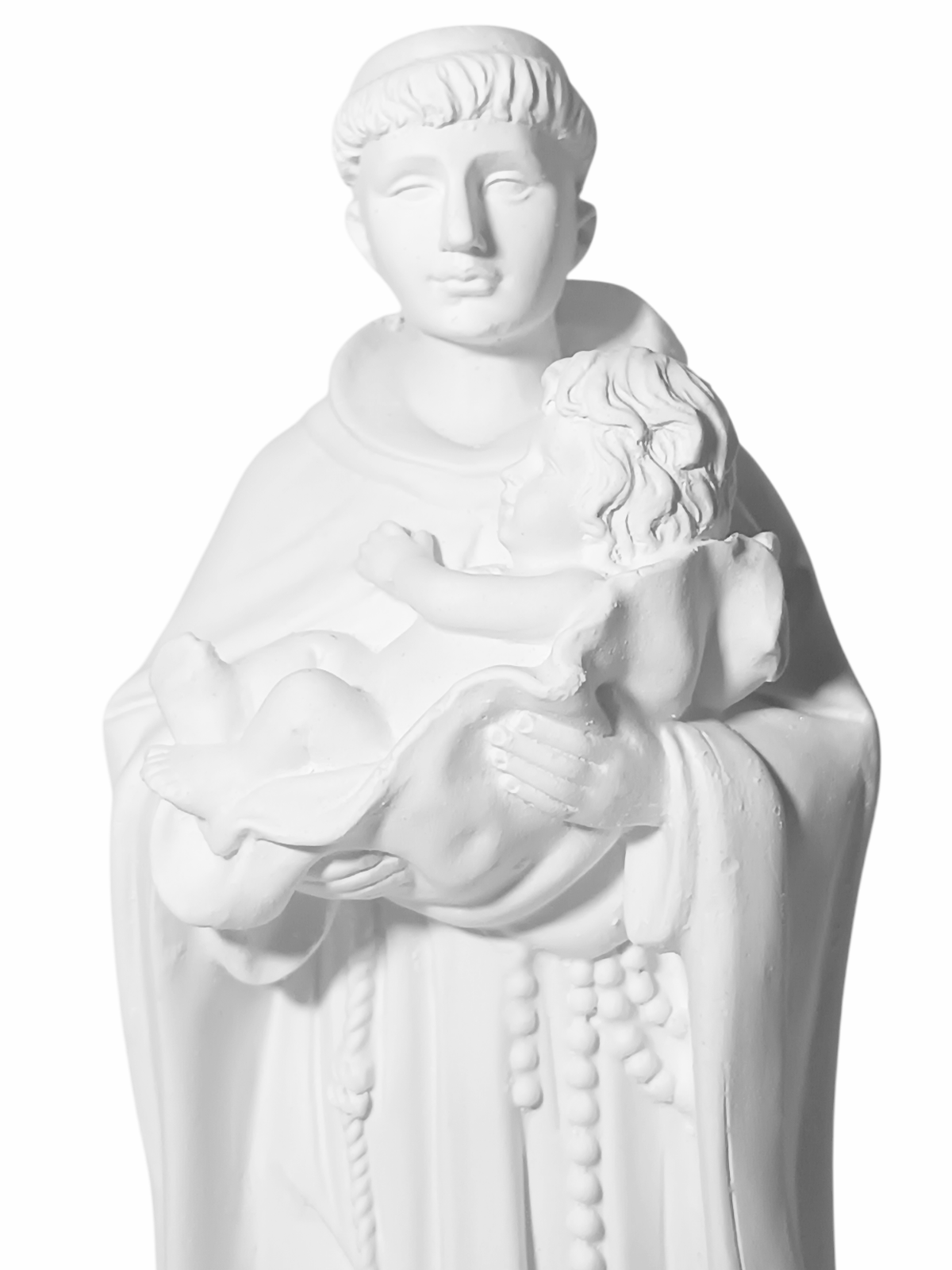 São Benedito 30cm Gesso Cru Retocado - Imagem 2