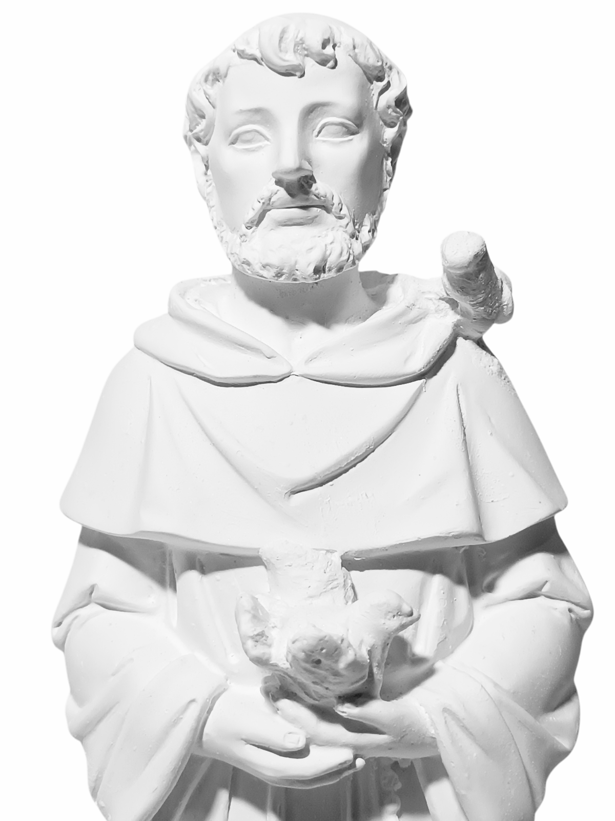 São Francisco de Assis 20cm Gesso Cru Retocado - Imagem 2