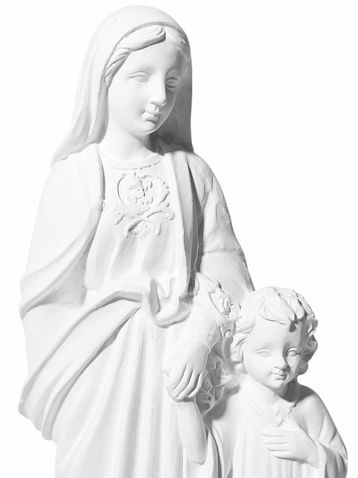 Maria Passa na Frente 20cm Gesso Cru Retocado - Imagem 2