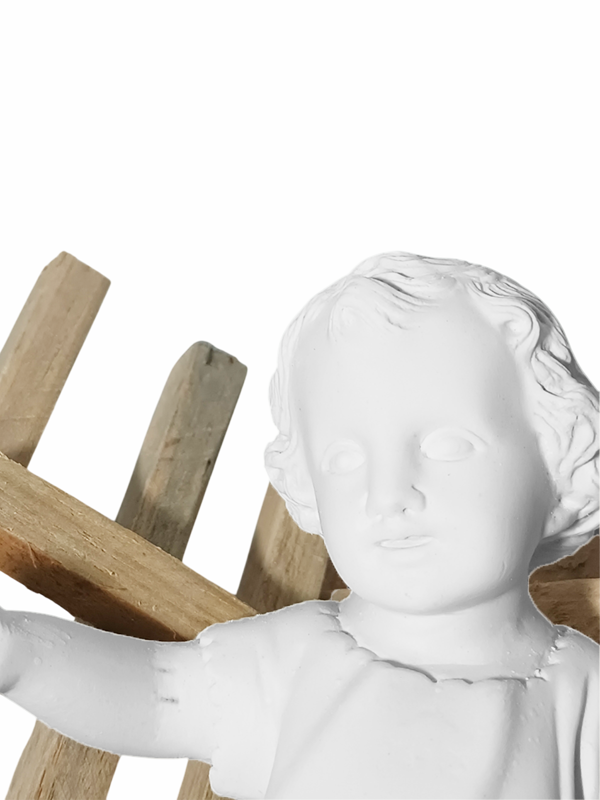 Menino Jesus 20cm Gesso Cru Retocado - Imagem 6
