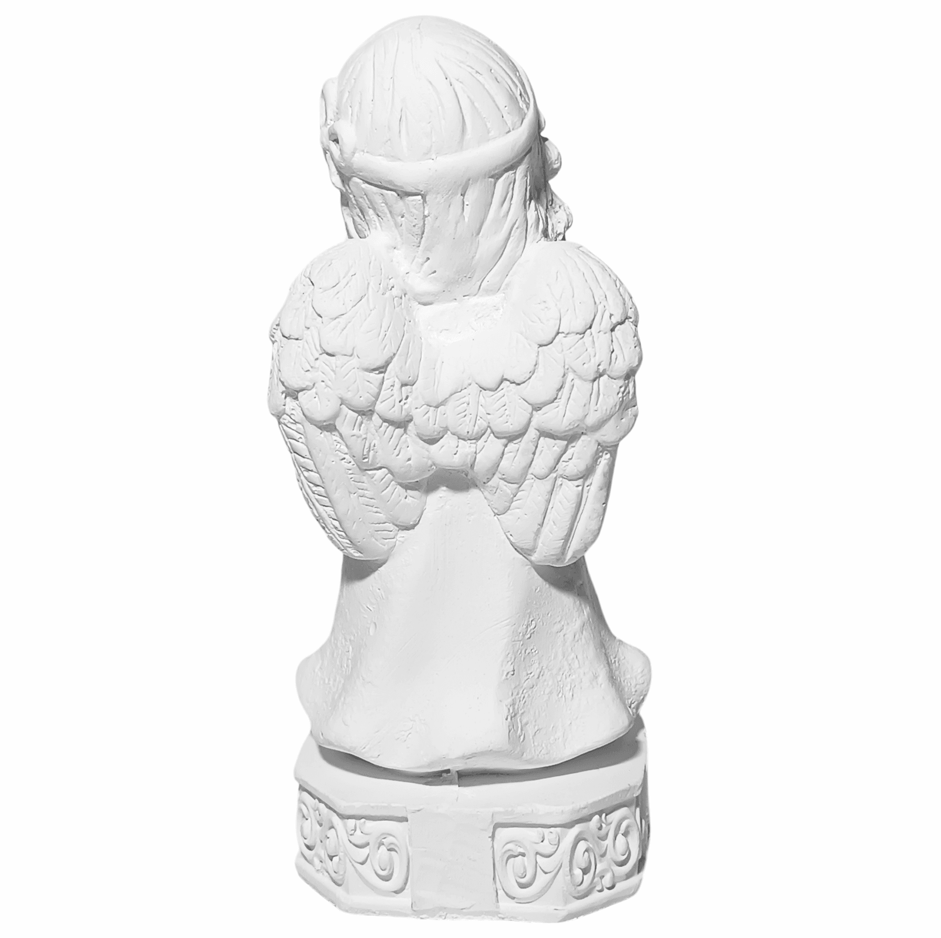 Anjo da Guarda Infantil com Lacinho 15cm Gesso Cru Retocado - Imagem 3