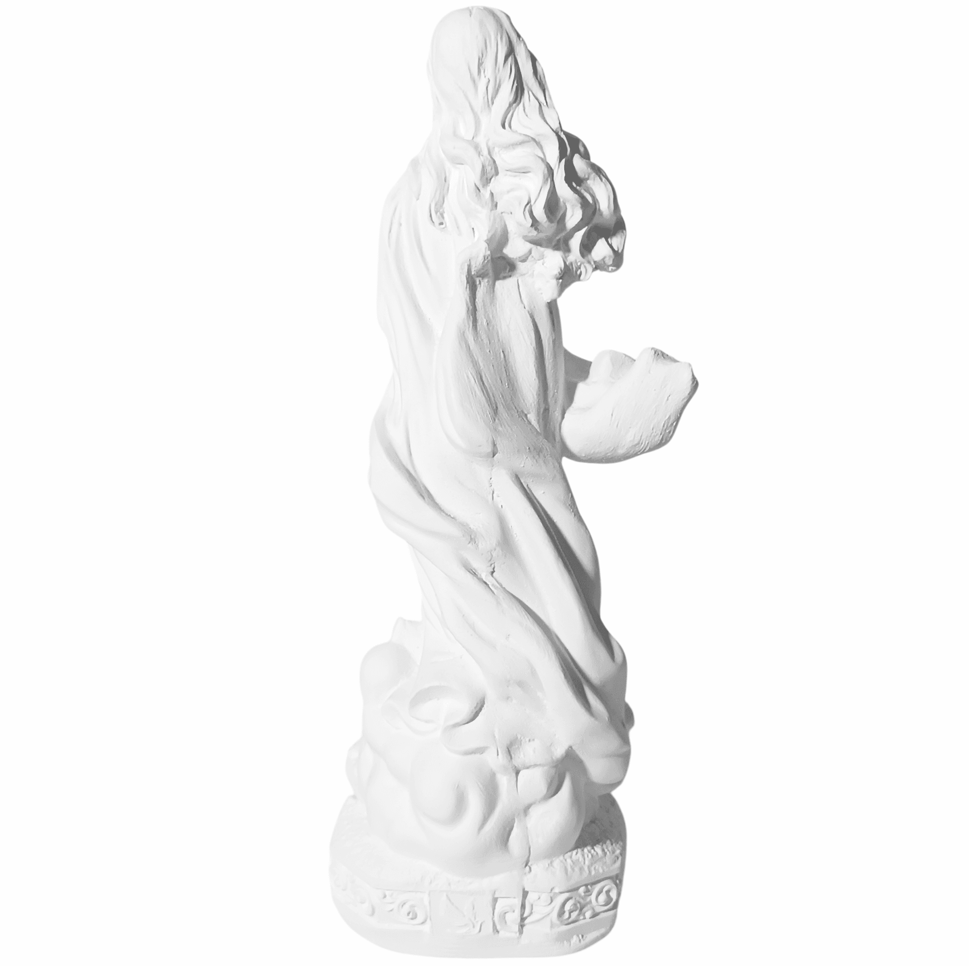 Nossa Senhora da Imaculada Conceição 20cm Gesso Cru Retocado - Imagem 3