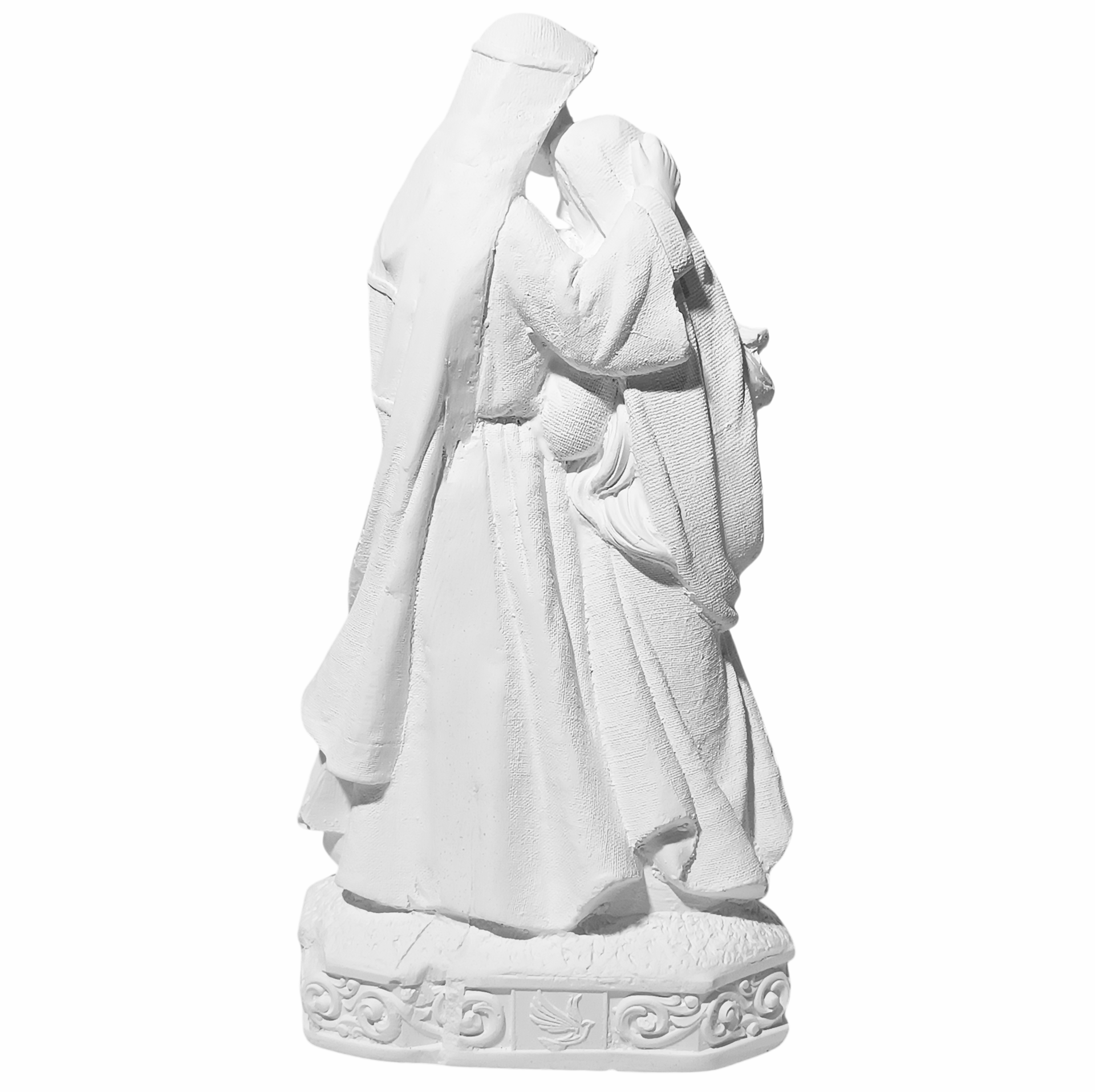Sagrada Família Ternura 20cm Gesso Cru Retocado - Imagem 3
