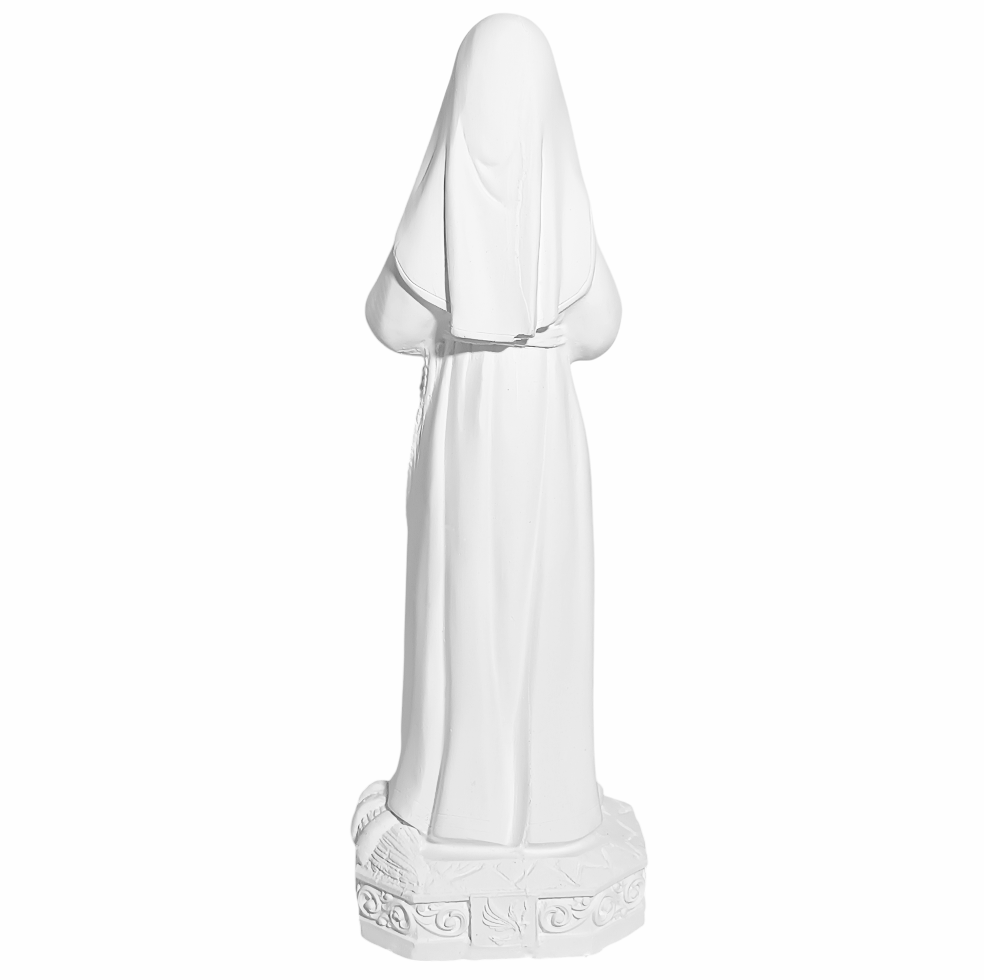 Santa Rita de Cássia 20cm Gesso Cru Retocado - Imagem 3
