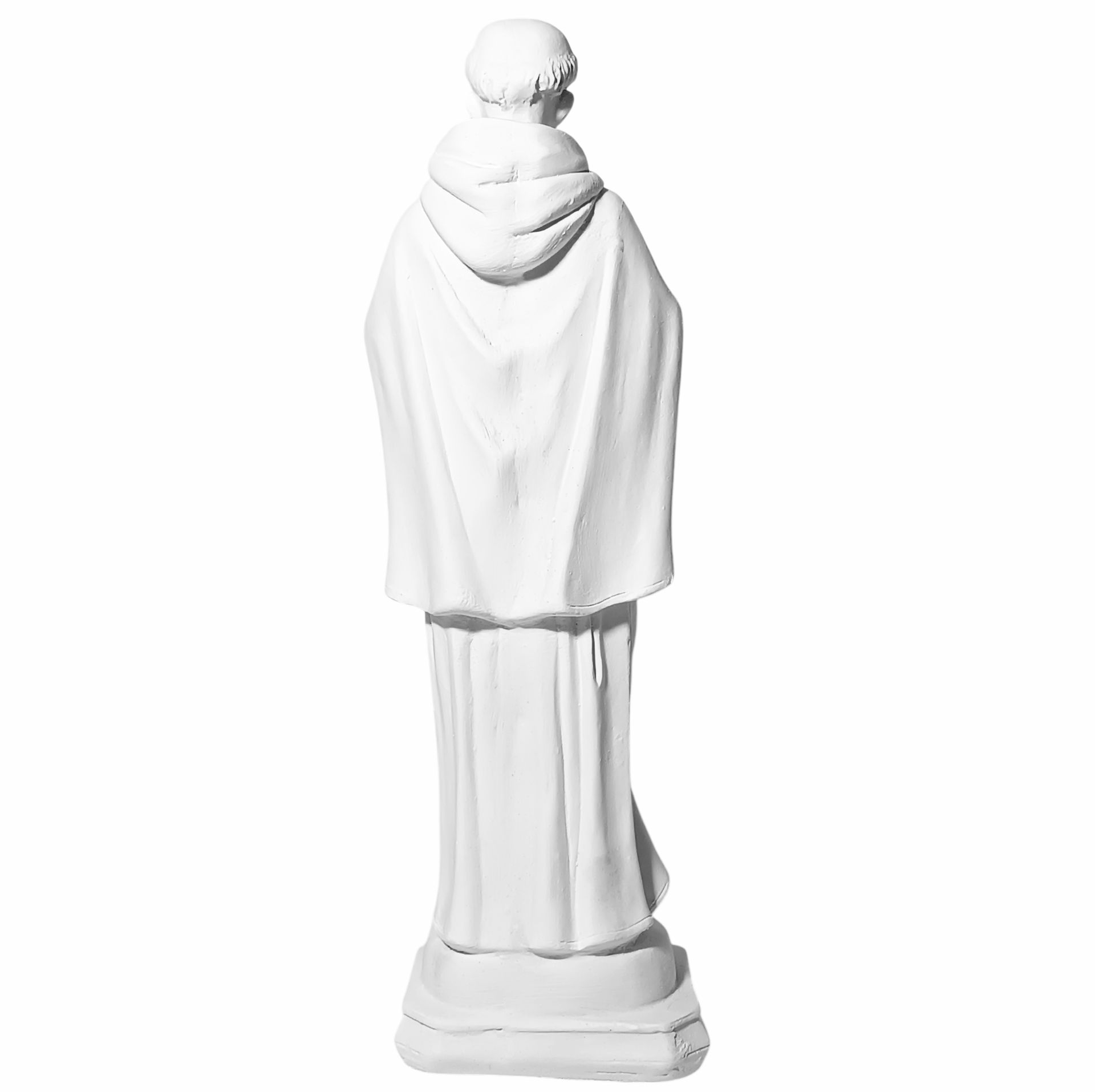 São Benedito 30cm Gesso Cru Retocado - Imagem 3