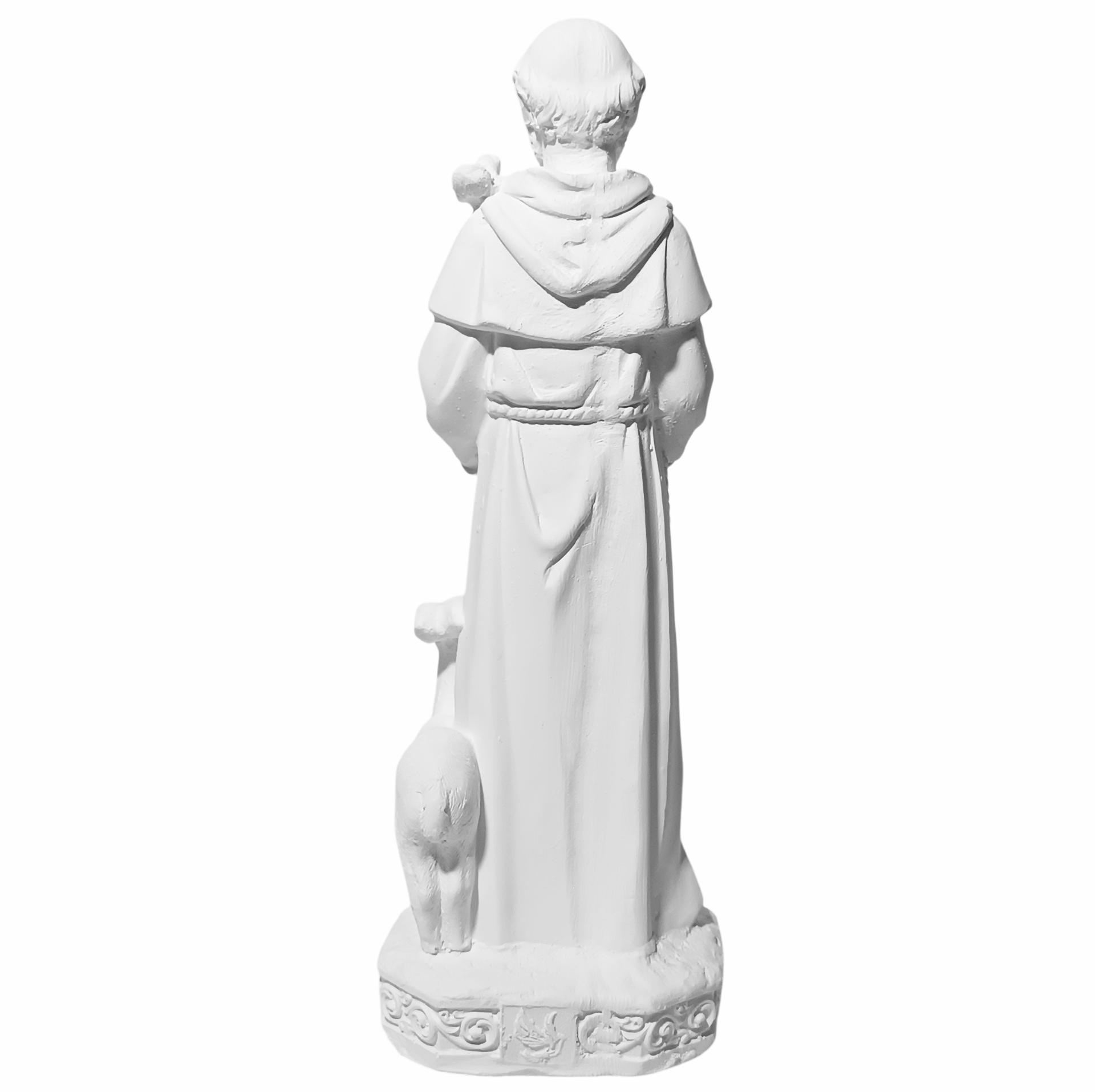 São Francisco de Assis 20cm Gesso Cru Retocado - Imagem 3