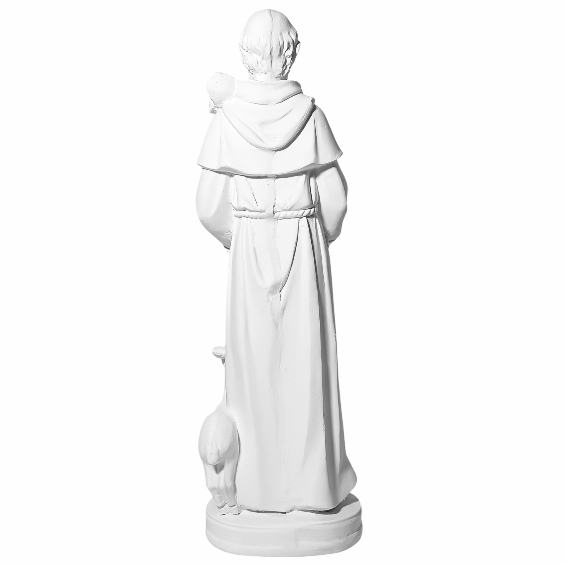 São Francisco de Assis 30cm Gesso Cru Retocado - Imagem 3