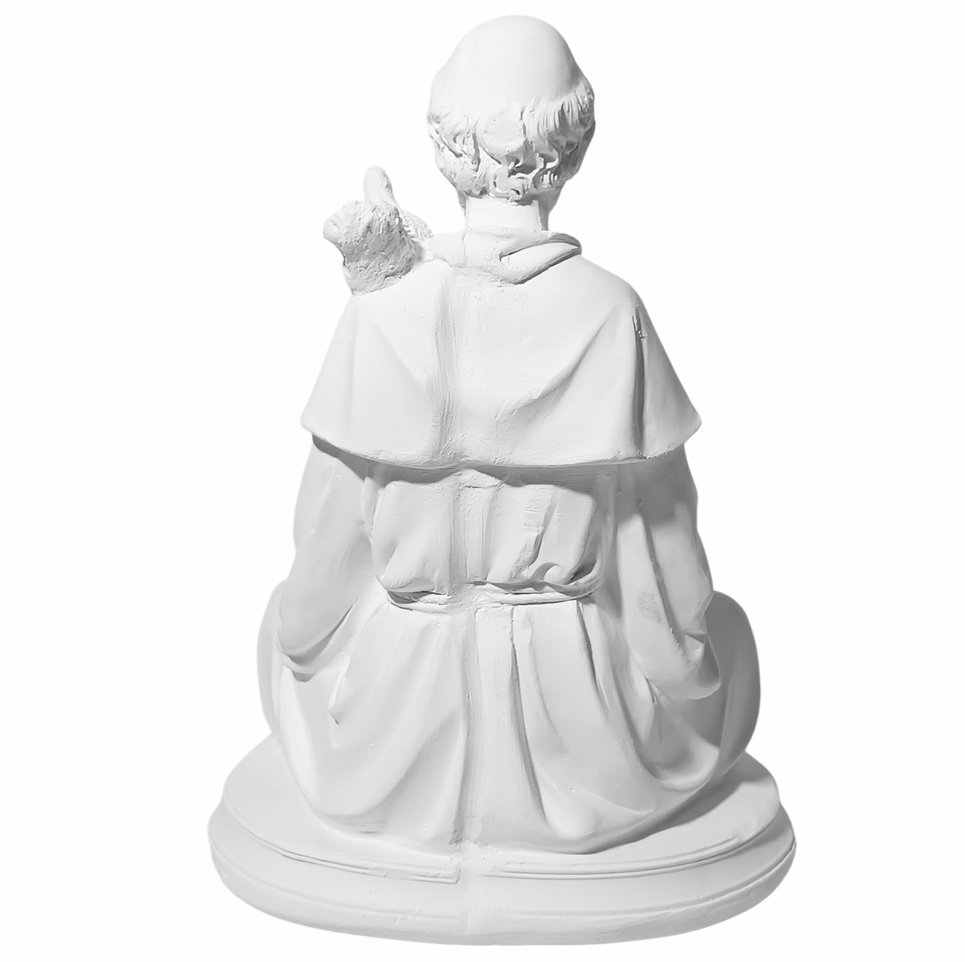 São Francisco Meditando 20cm Gesso Cru Retocado - Imagem 3