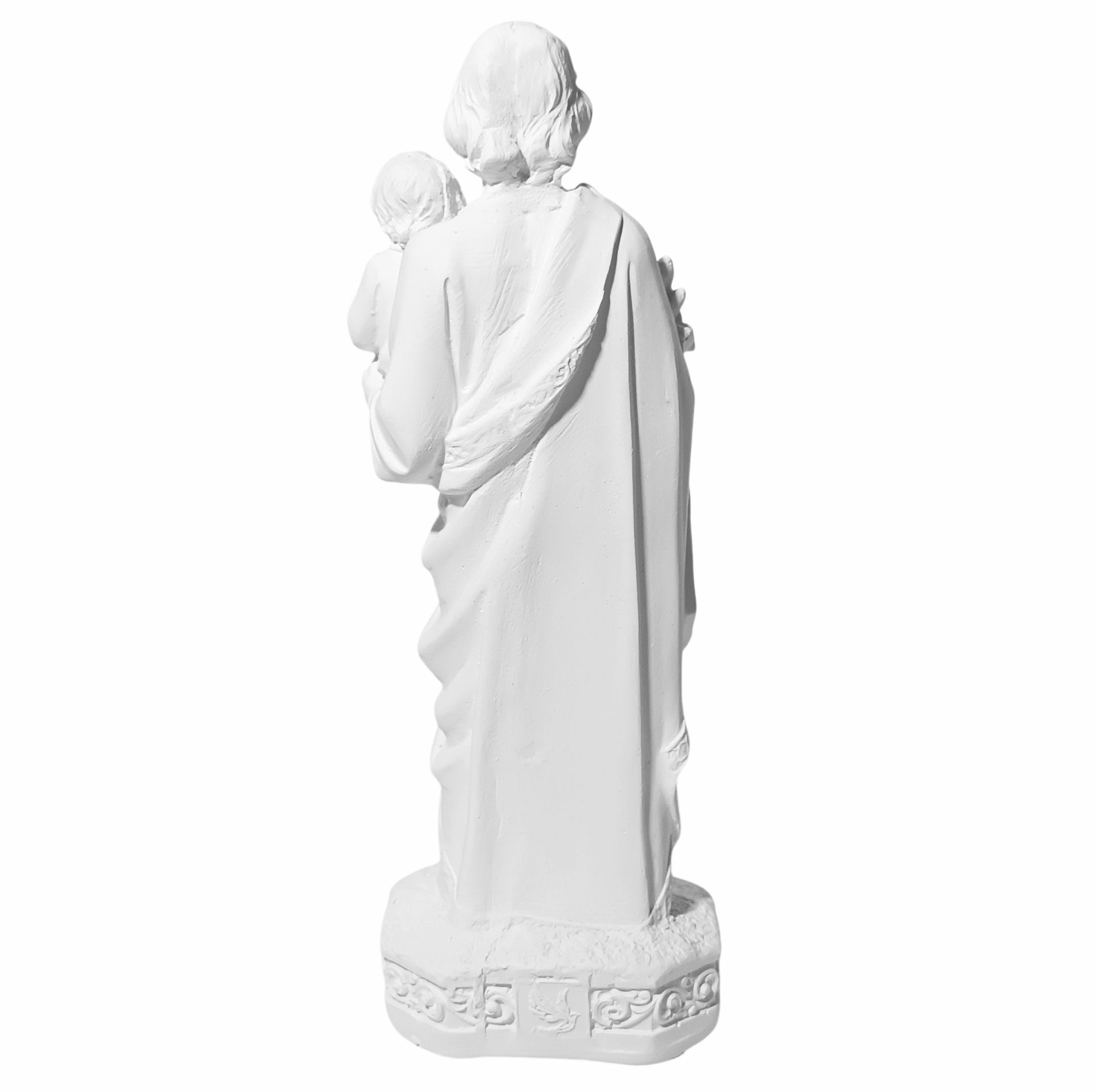 São José 20cm Gesso Cru Retocado - Imagem 3