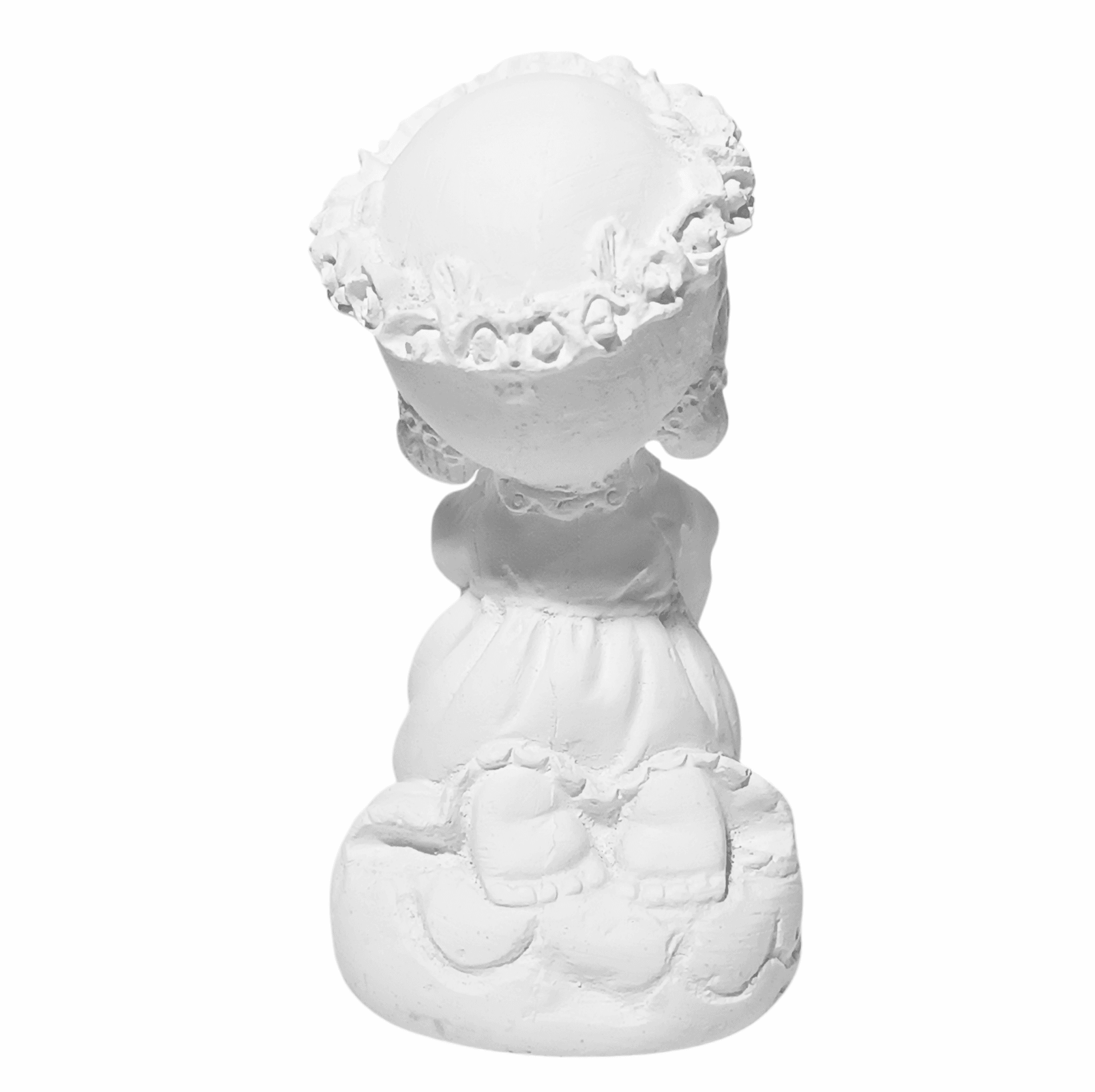 Menina Infantil 10cm Gesso Cru Retocado - Imagem 3