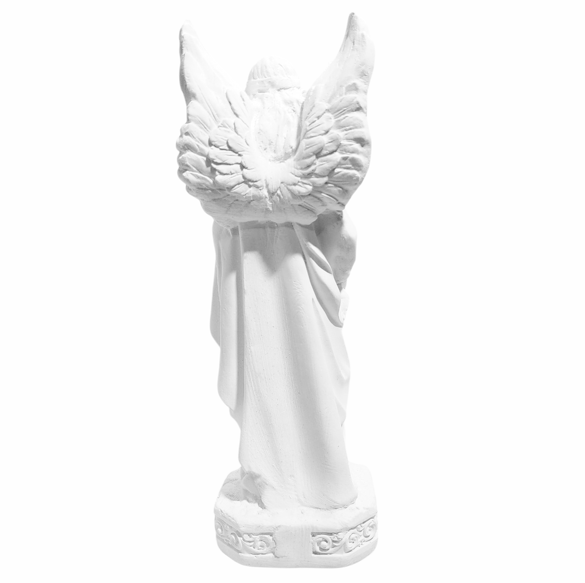 São Gabriel Arcanjo 20cm Gesso Cru Retocado - Imagem 3