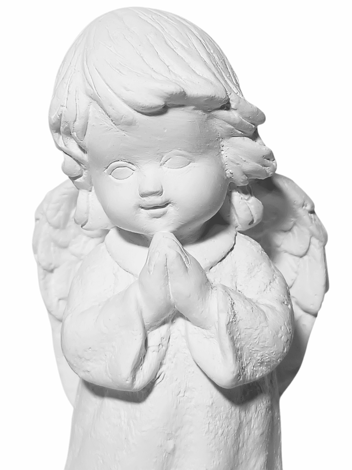 Anjo da Guarda Infantil 15cm Gesso Cru Retocado - Imagem 2