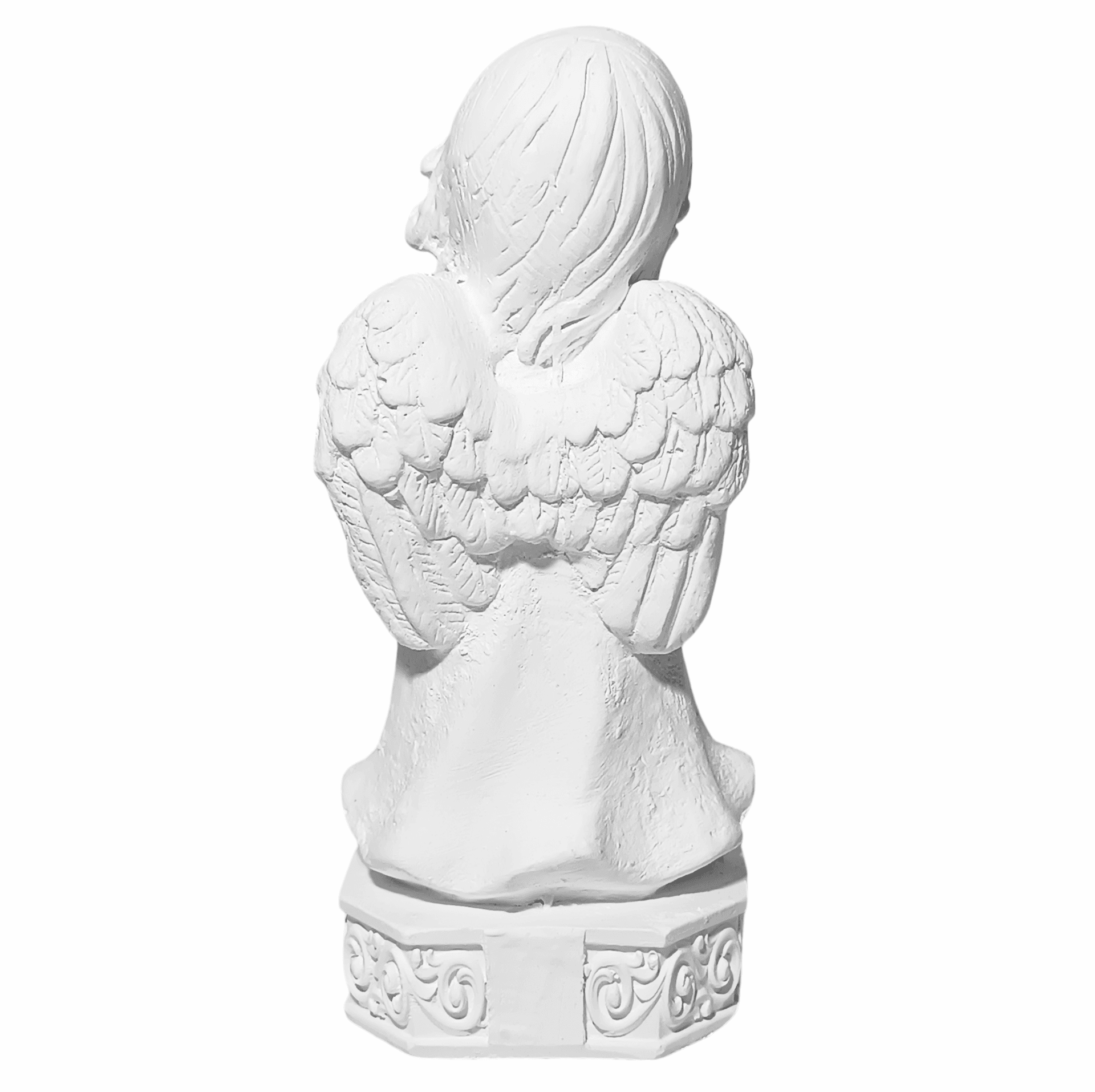 Anjo da Guarda Infantil 15cm Gesso Cru Retocado - Imagem 3