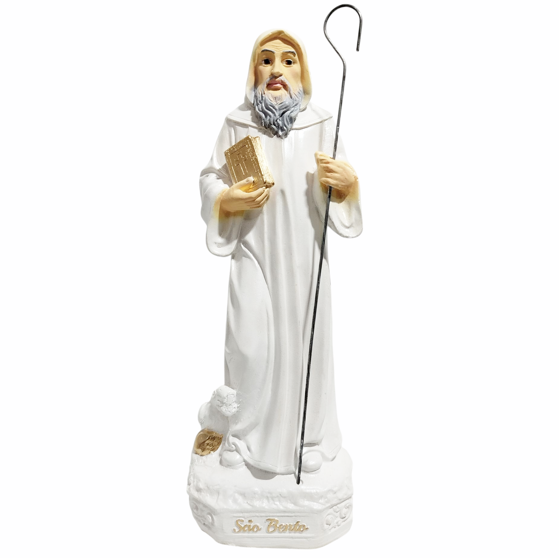 São Bento 20cm Gesso Premium Pintado - Imagem 4