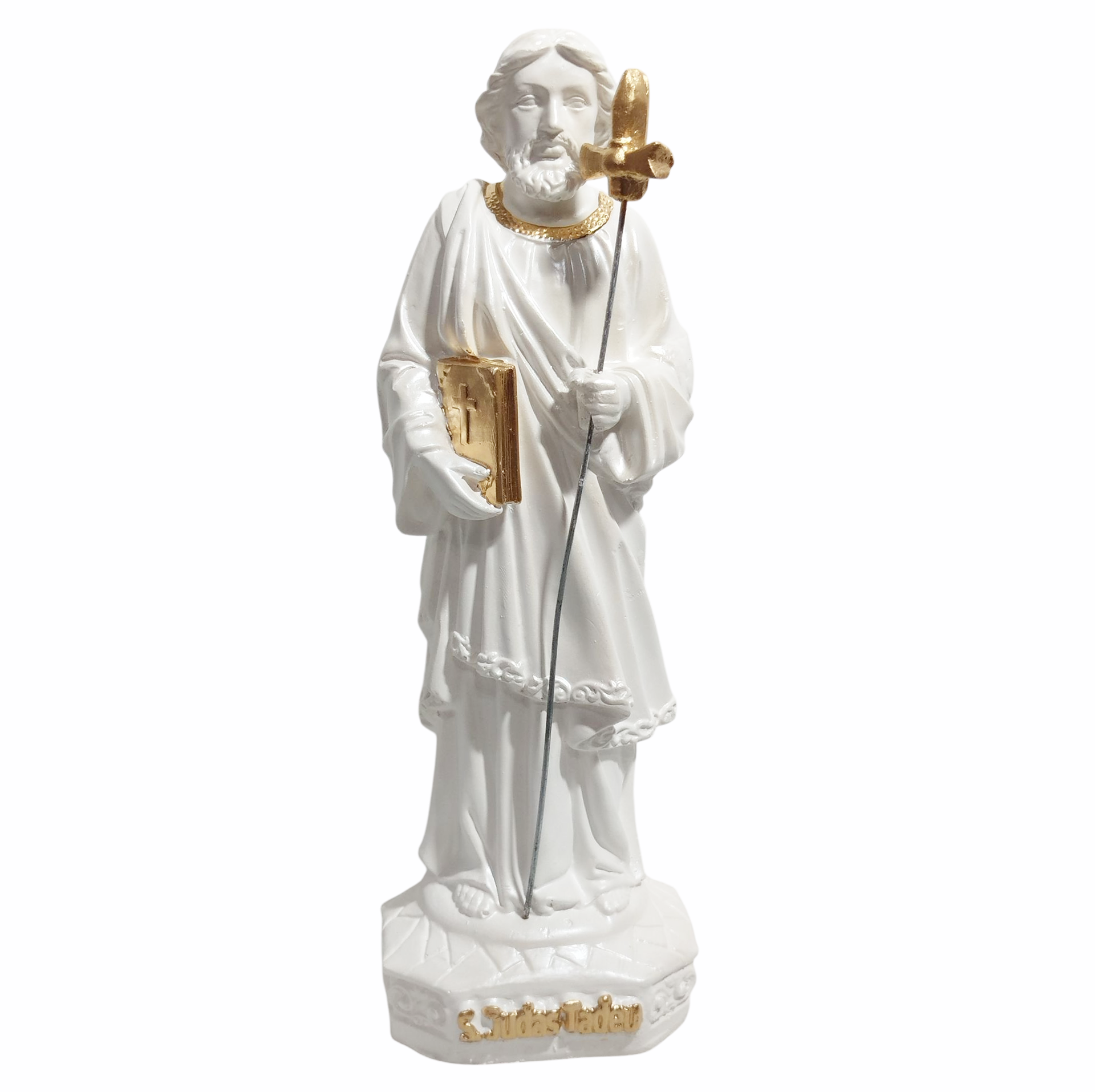 São Judas Tadeu 20cm Gesso Premium Pintado - Imagem 4