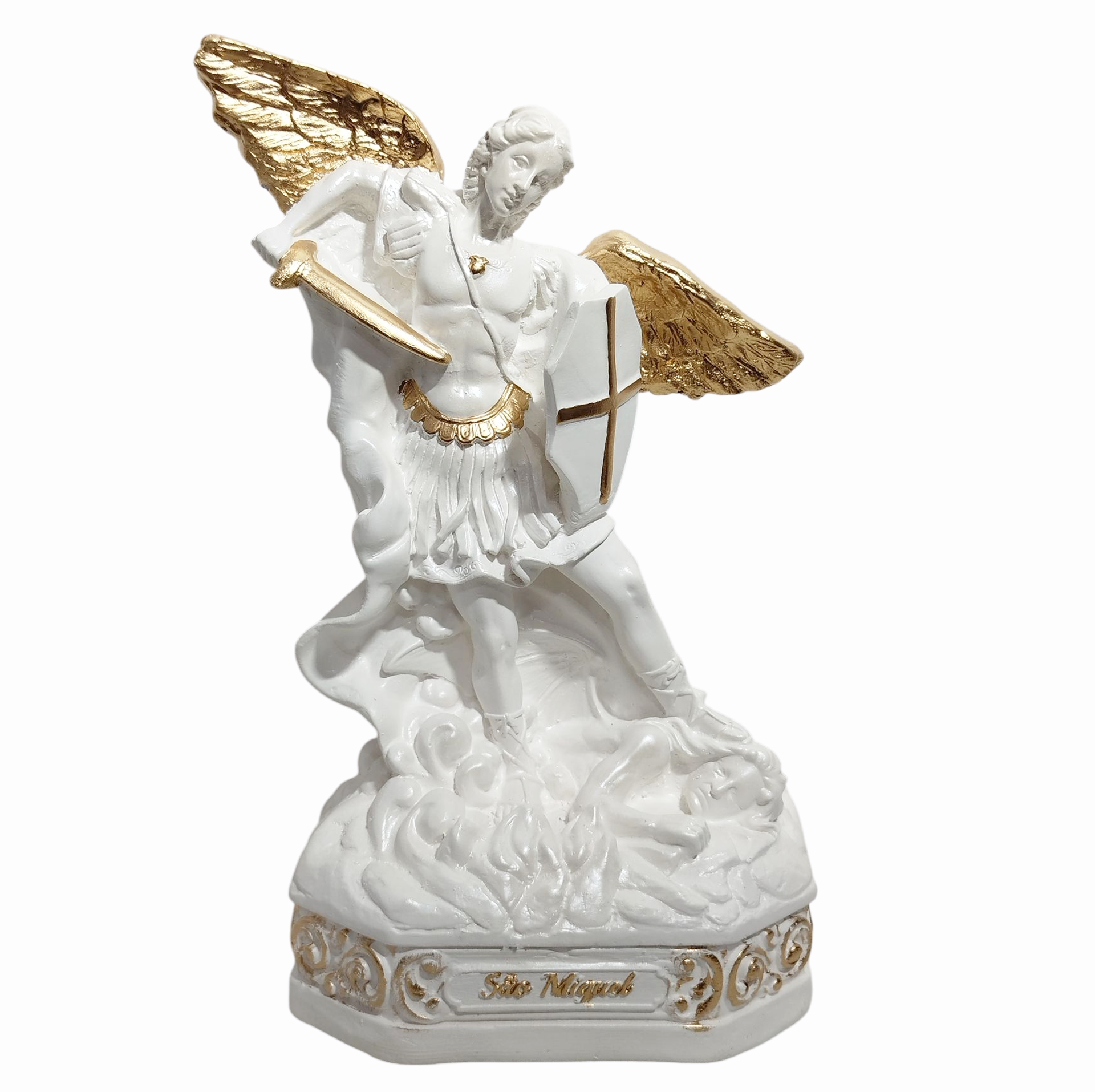 São Miguel Arcanjo 20cm Gesso Premium Pintado - Imagem 7
