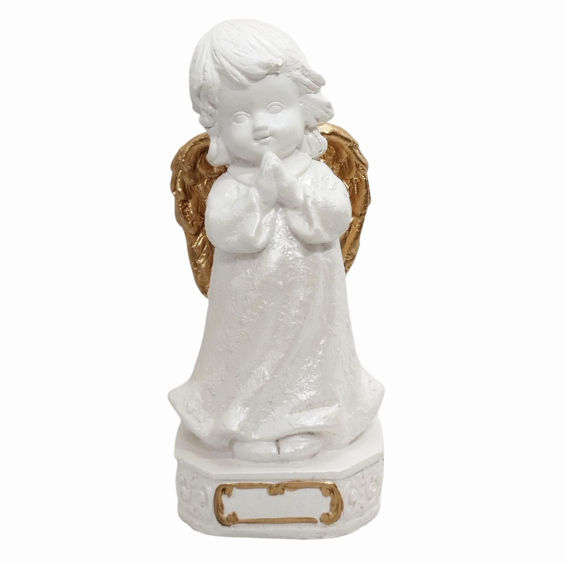 Anjo da Guarda Infantil 15cm Gesso Premium Pintado - Imagem 8