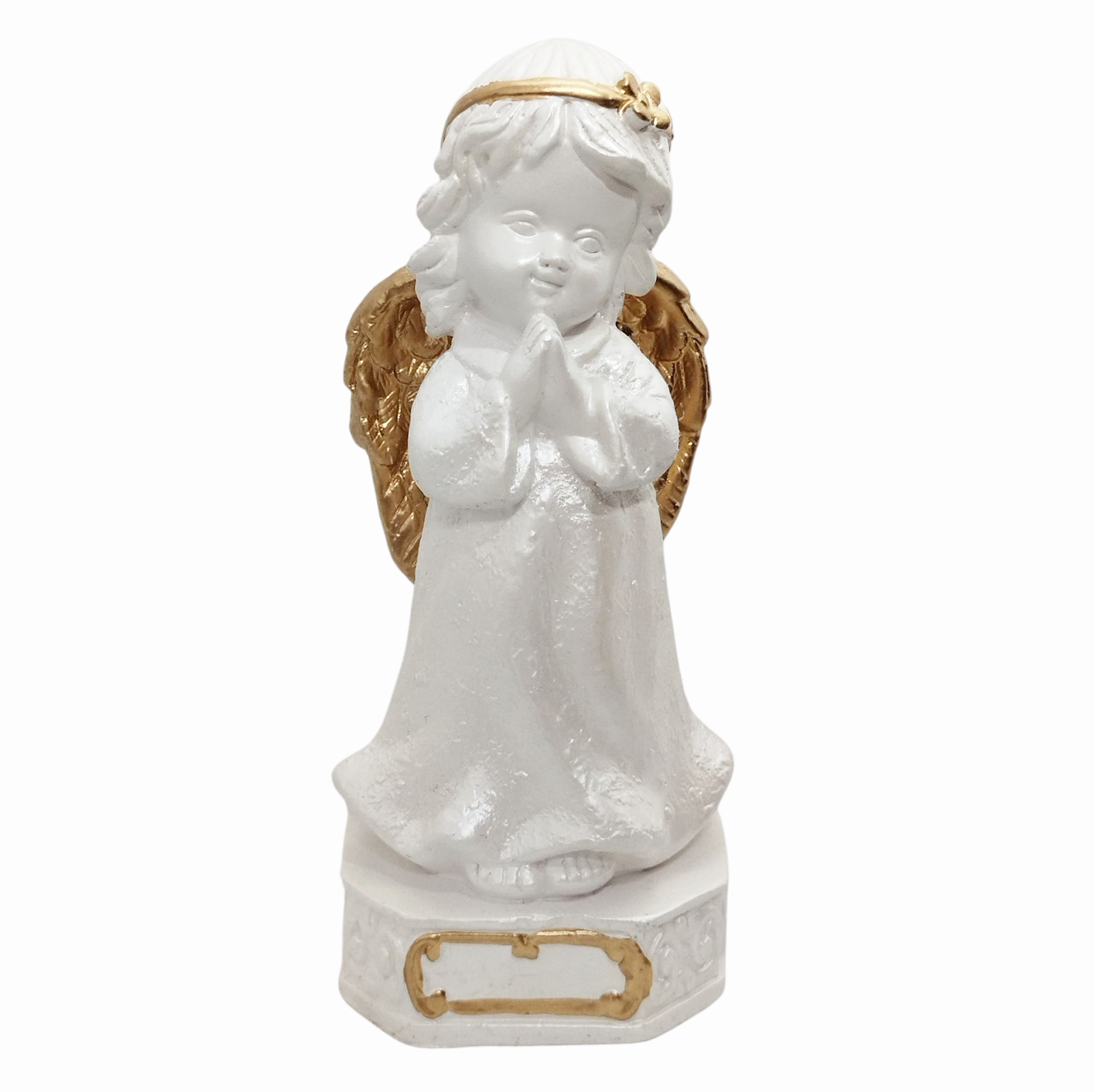 Anjo da Guarda Infantil com Lacinho 15cm Gesso Premium Pintado - Imagem 8