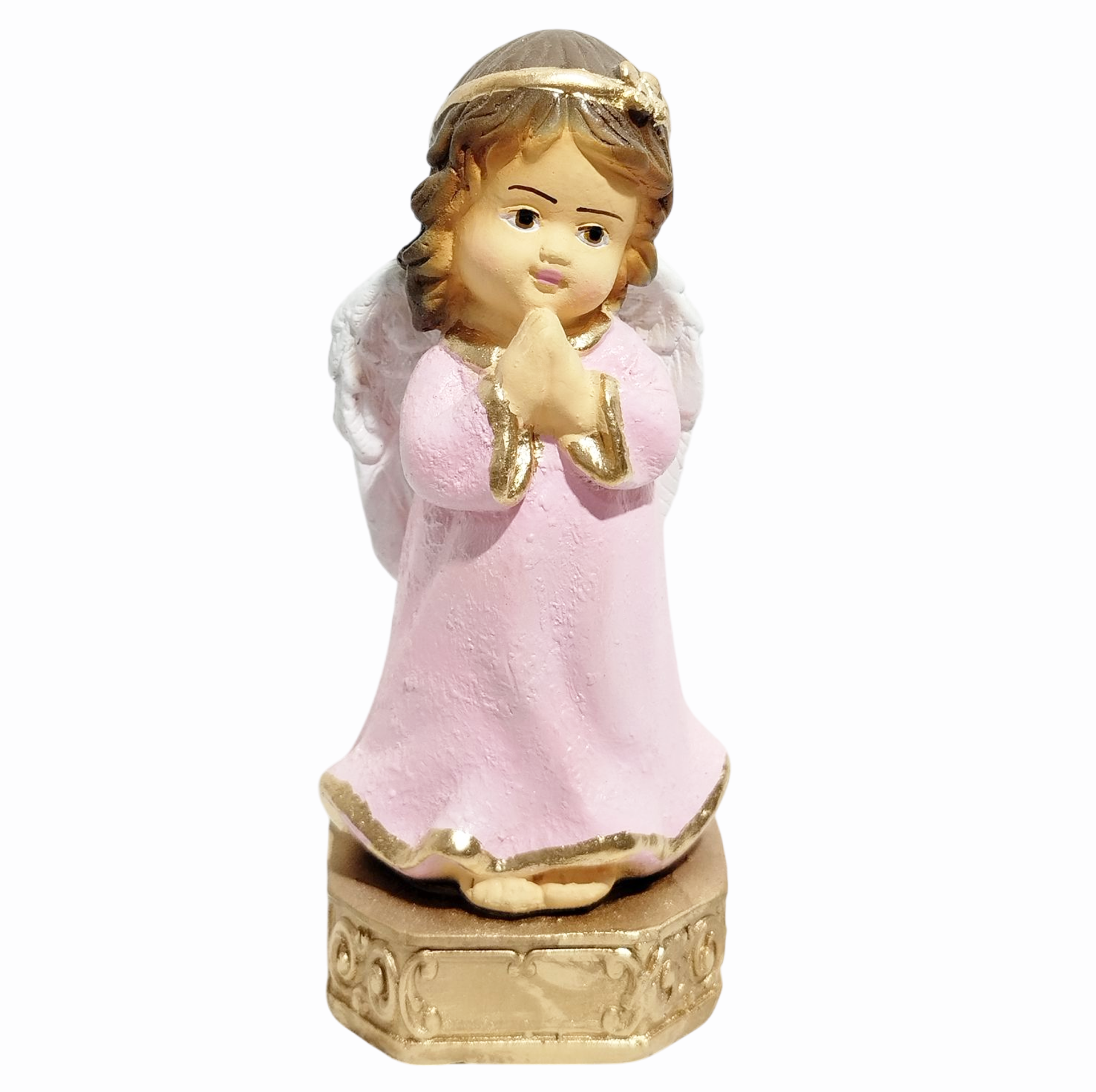 Anjo da Guarda Infantil com Lacinho 15cm Gesso Premium Pintado - Imagem 2