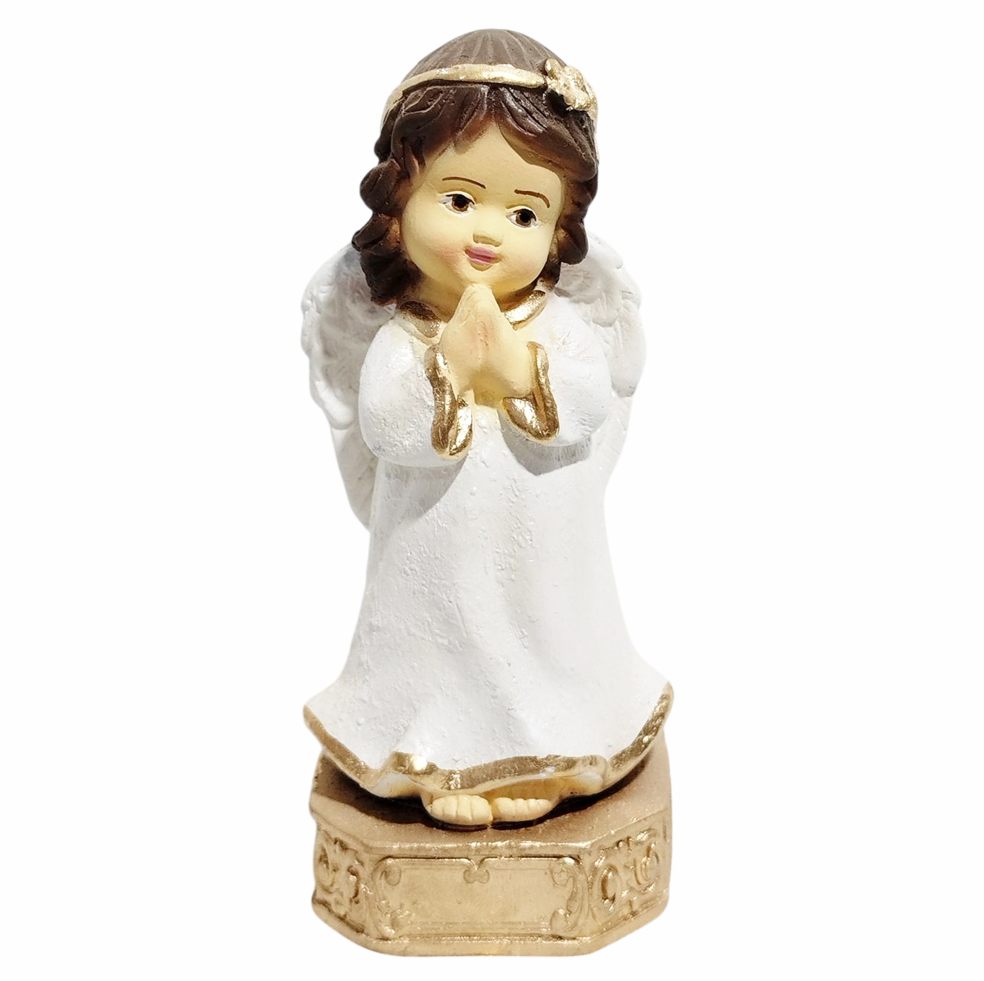 Anjo da Guarda Infantil com Lacinho 15cm Gesso Premium Pintado - Imagem 5