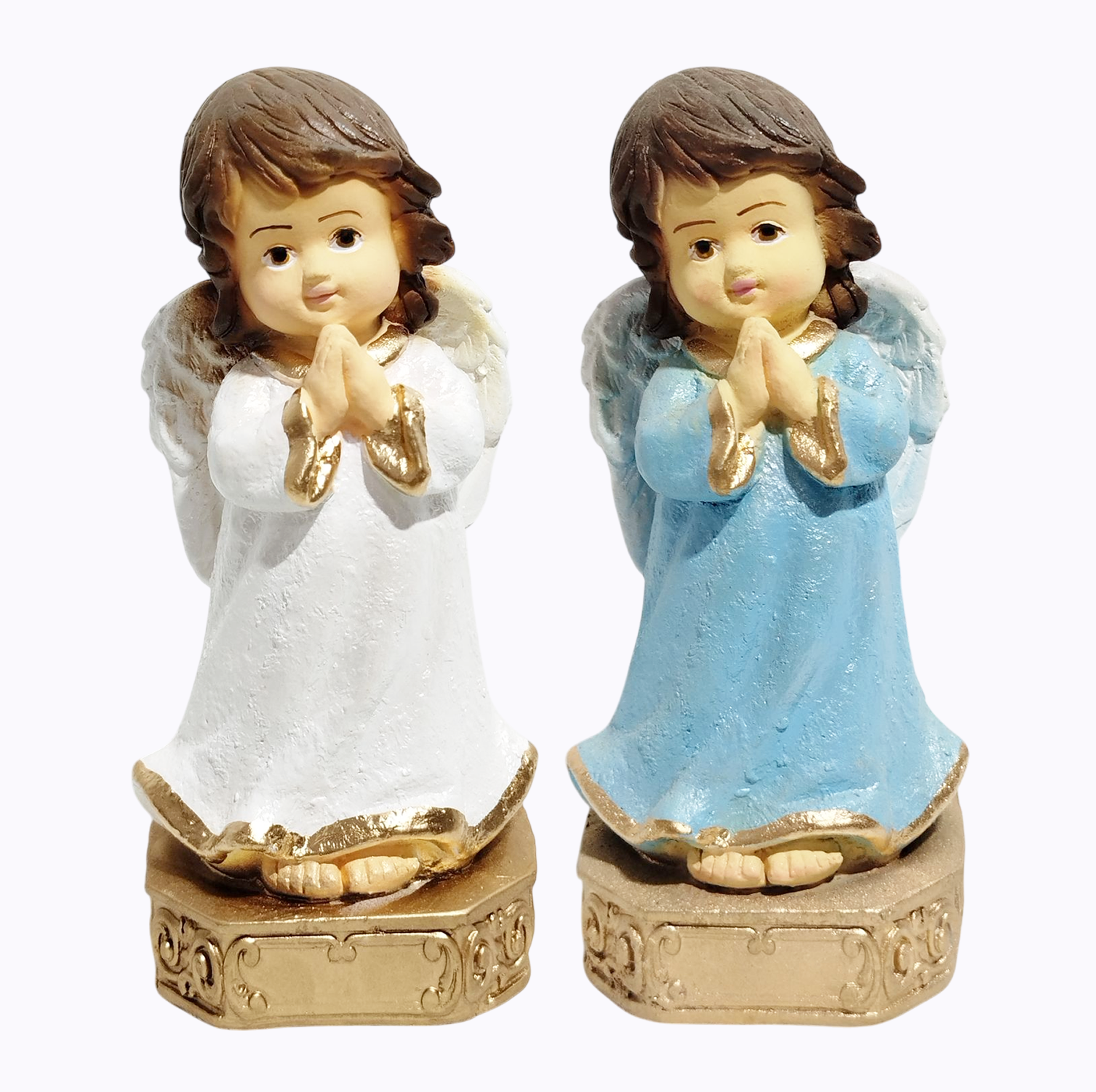 Anjo da Guarda Infantil 15cm Gesso Premium Pintado