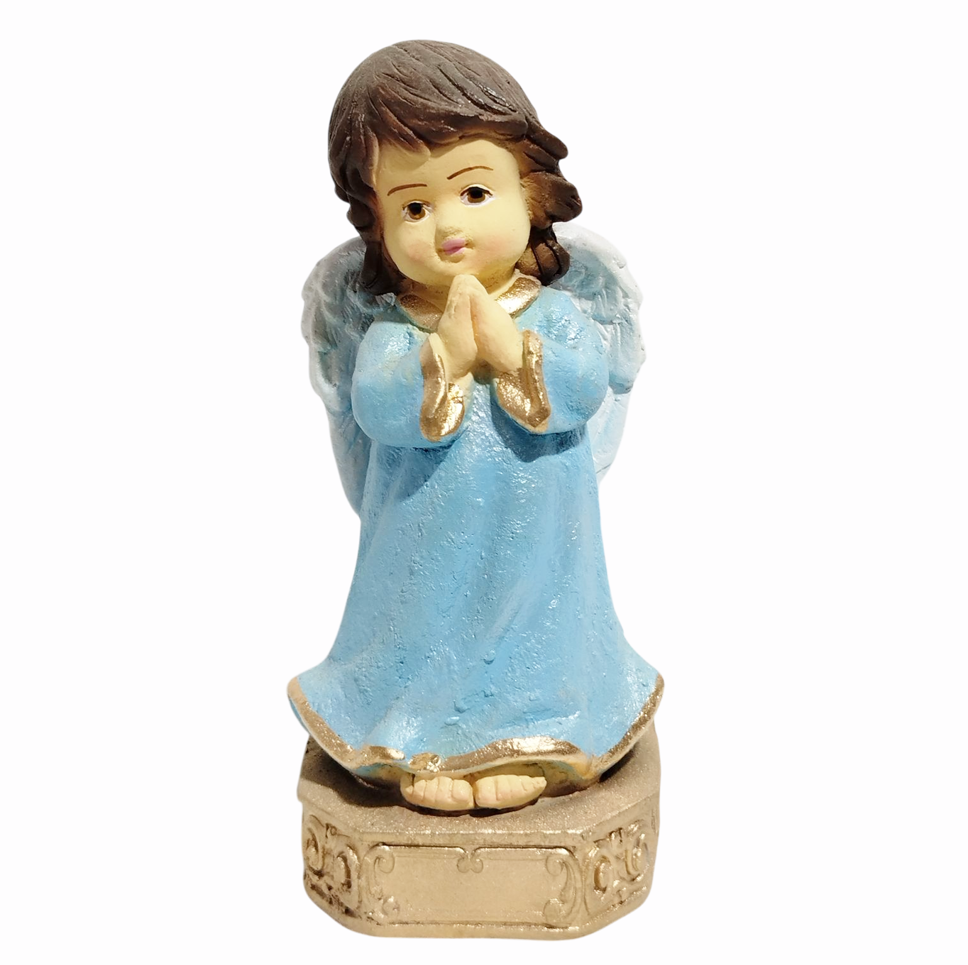 Anjo da Guarda Infantil 15cm Gesso Premium Pintado - Imagem 2