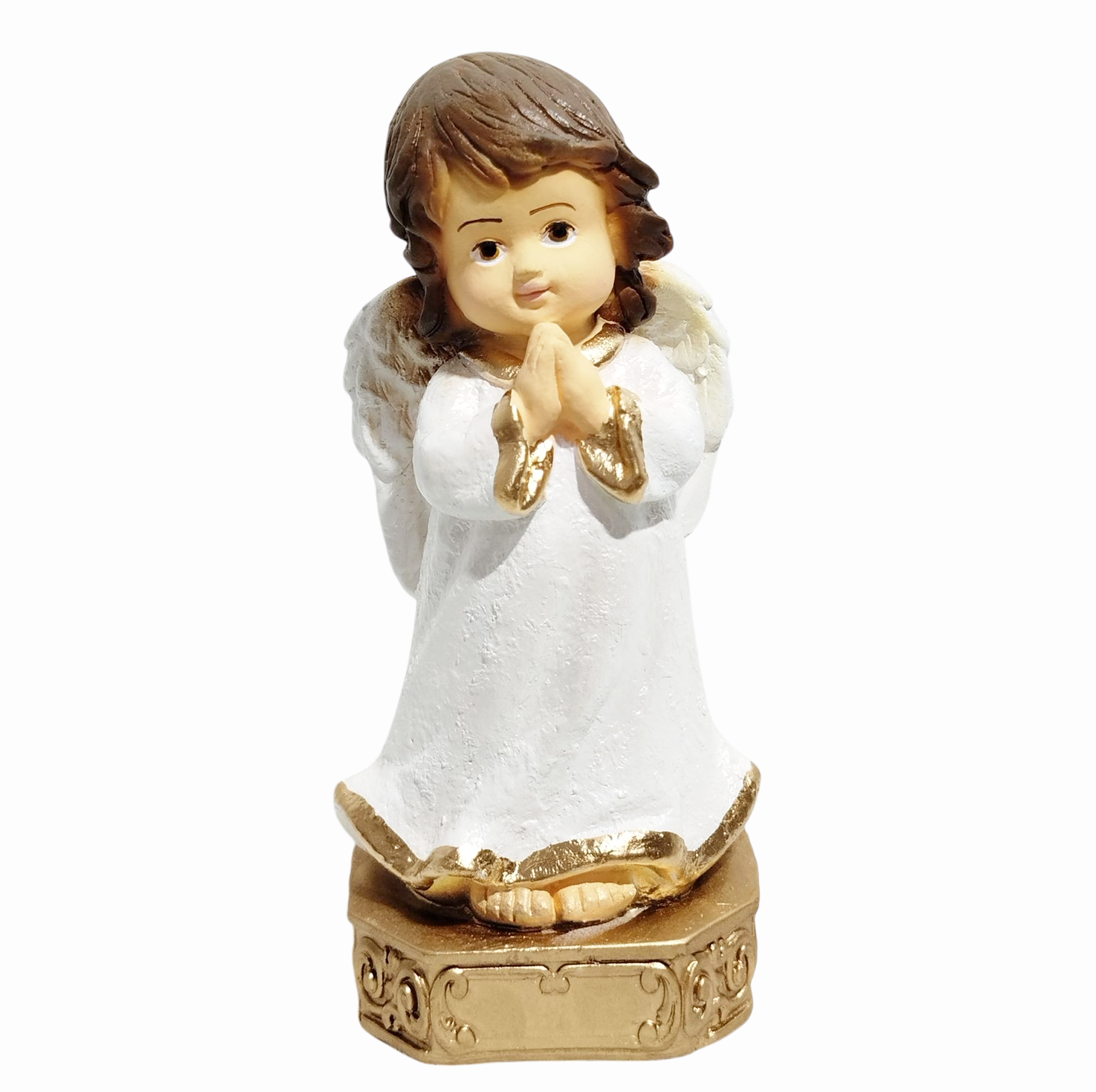 Anjo da Guarda Infantil 15cm Gesso Premium Pintado - Imagem 5