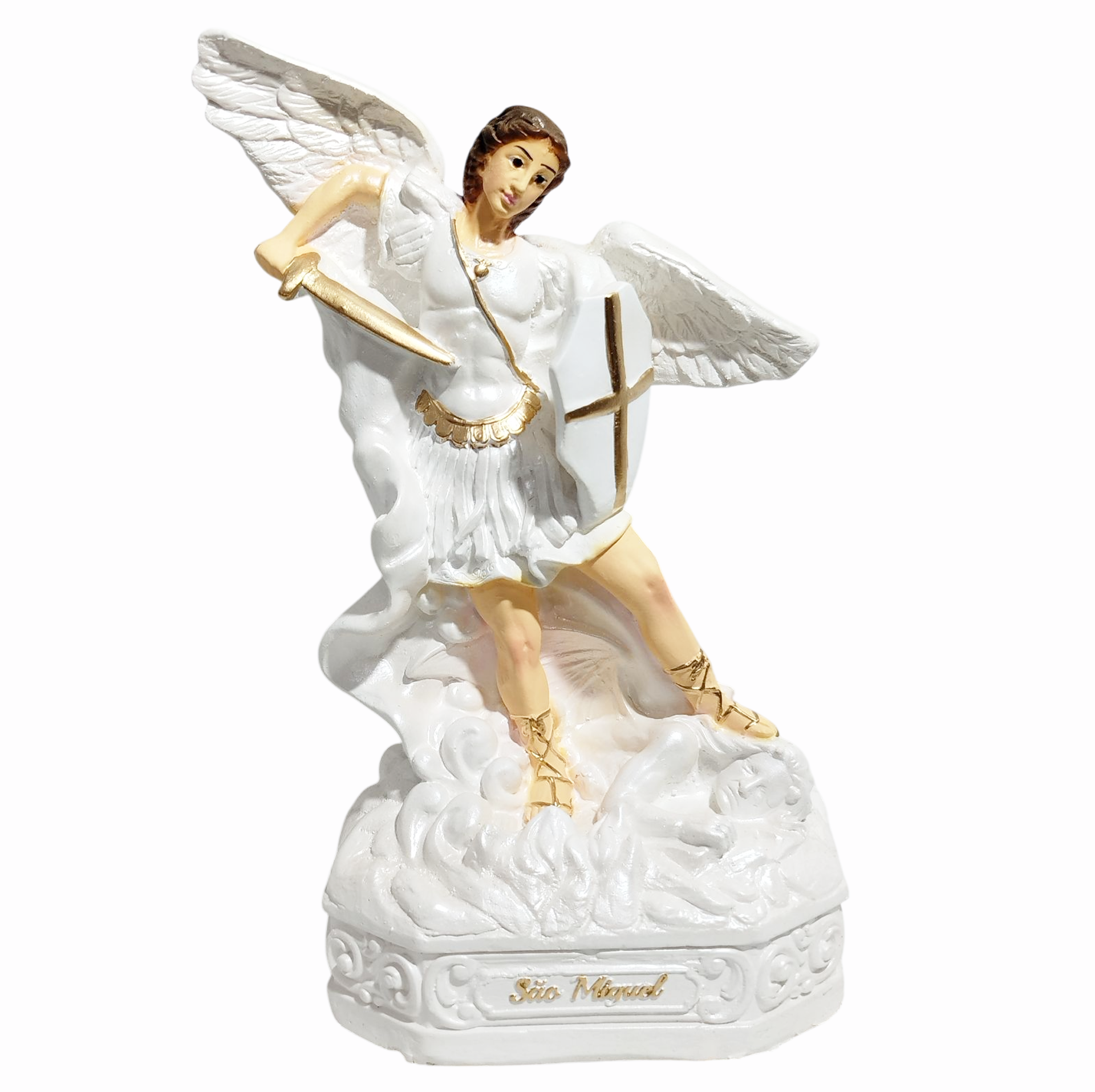 São Miguel Arcanjo 20cm Gesso Premium Pintado - Imagem 4