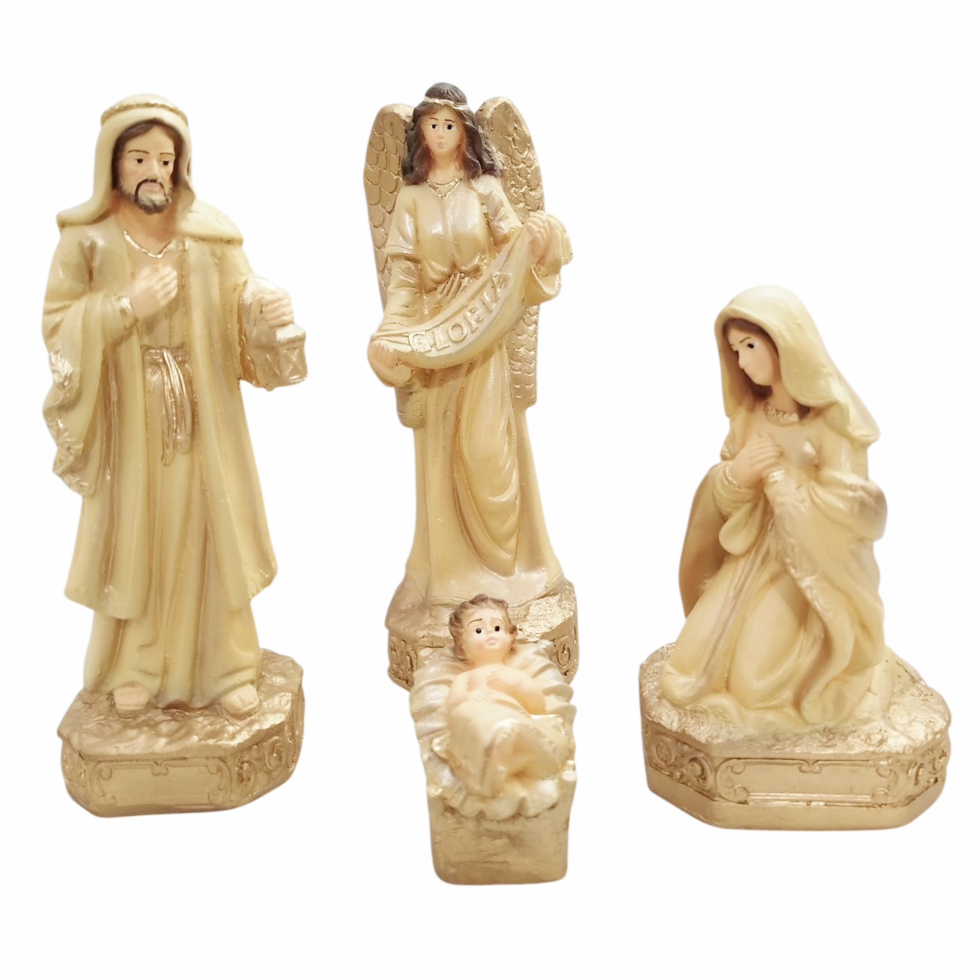 Presépio de Natal Tradicional Completo 15cm Gesso Premium Pintado - Imagem 2