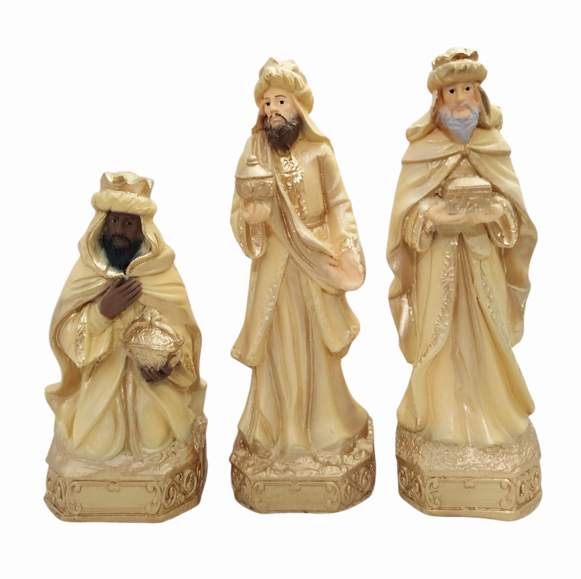 Presépio de Natal Tradicional Completo 15cm Gesso Premium Pintado - Imagem 3