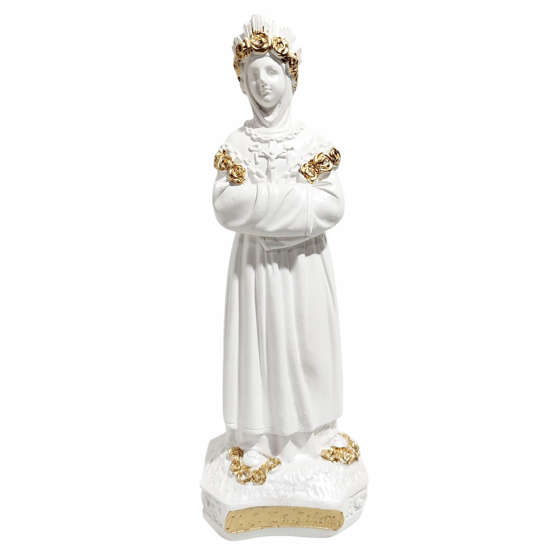 Nossa Senhora de La Salette 20cm Gesso Premium Pintado - Imagem 4