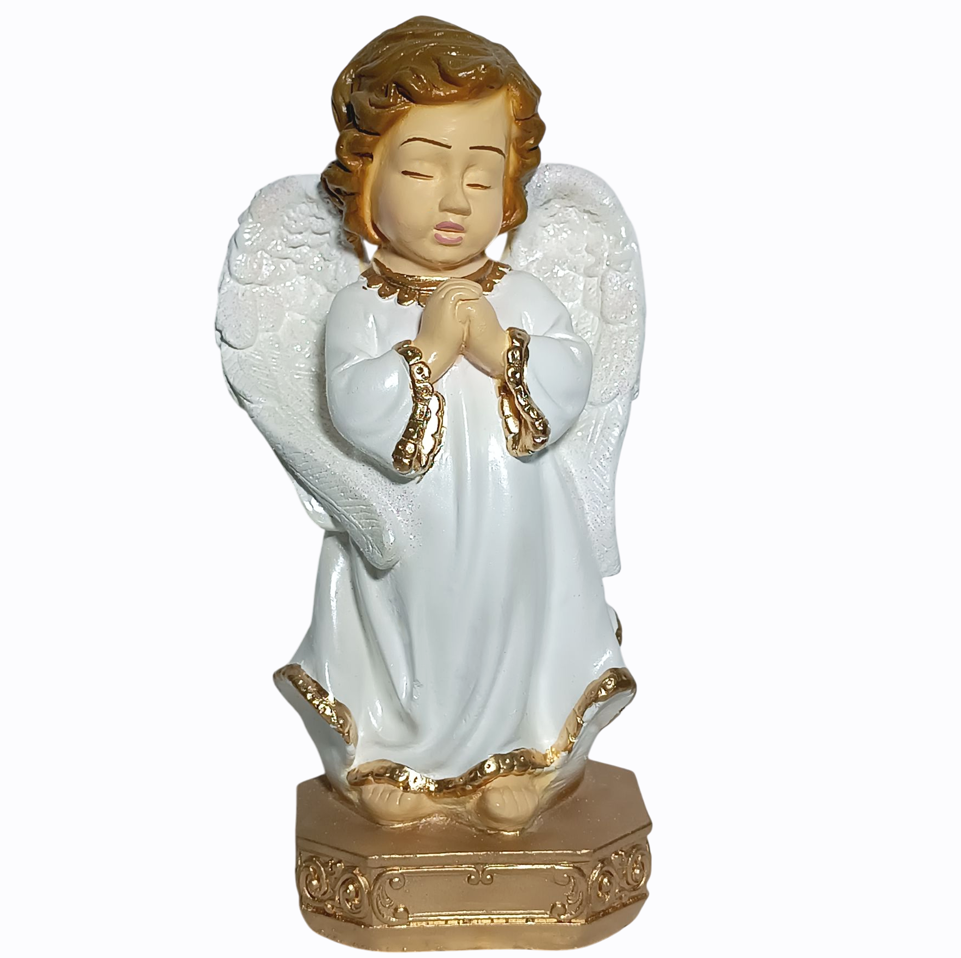 Anjo da Guarda Infantil 20cm Gesso Premium Pintado - Imagem 5