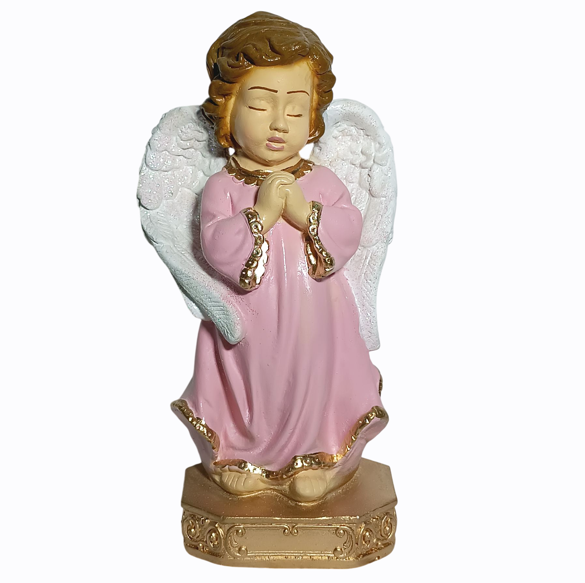 Anjo da Guarda Infantil 20cm Gesso Premium Pintado - Imagem 8